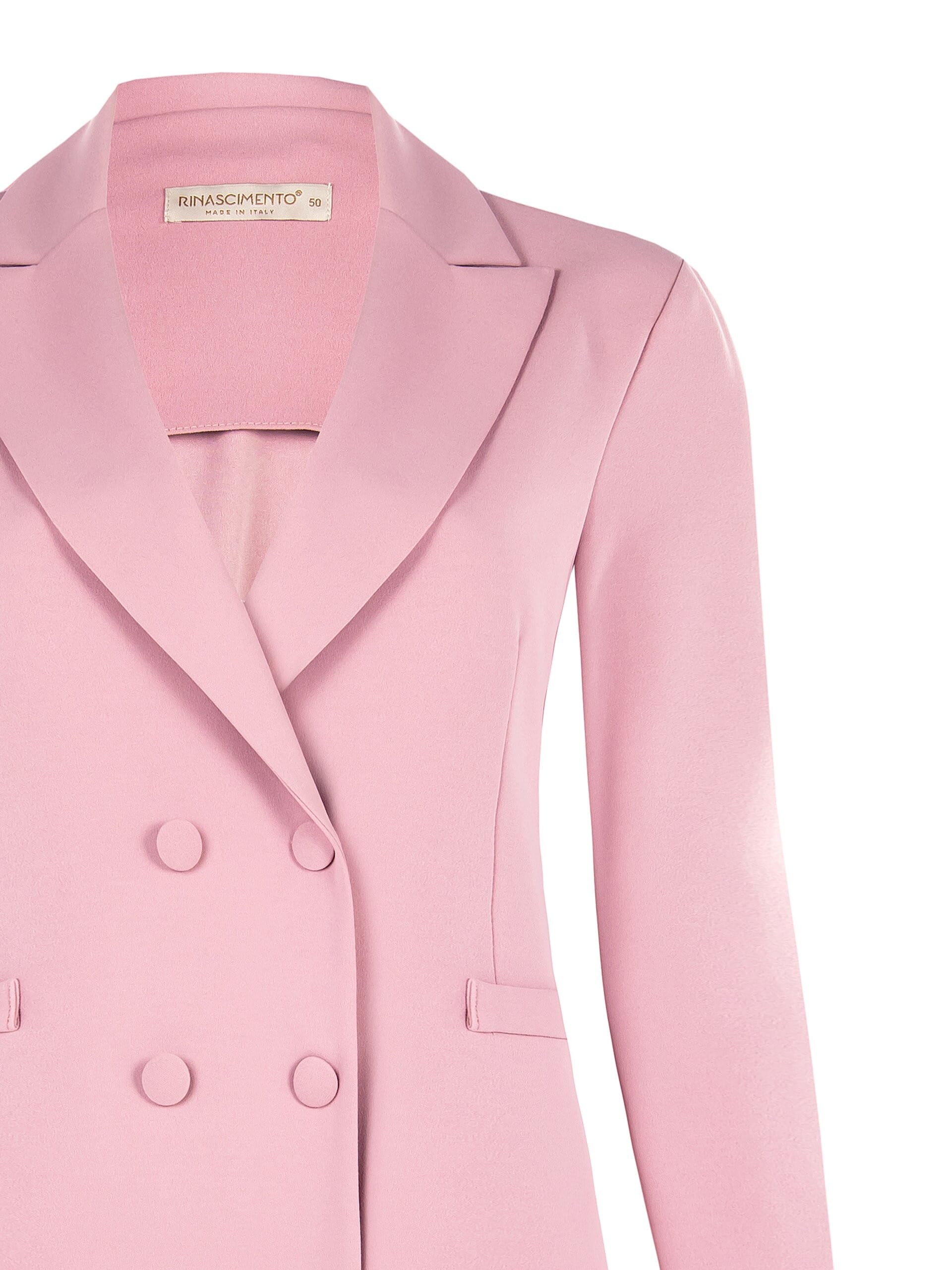 Giacca Blazer Curvy Sfiancata Doppiopetto In Scuba Crepe Rinascimento Curvy