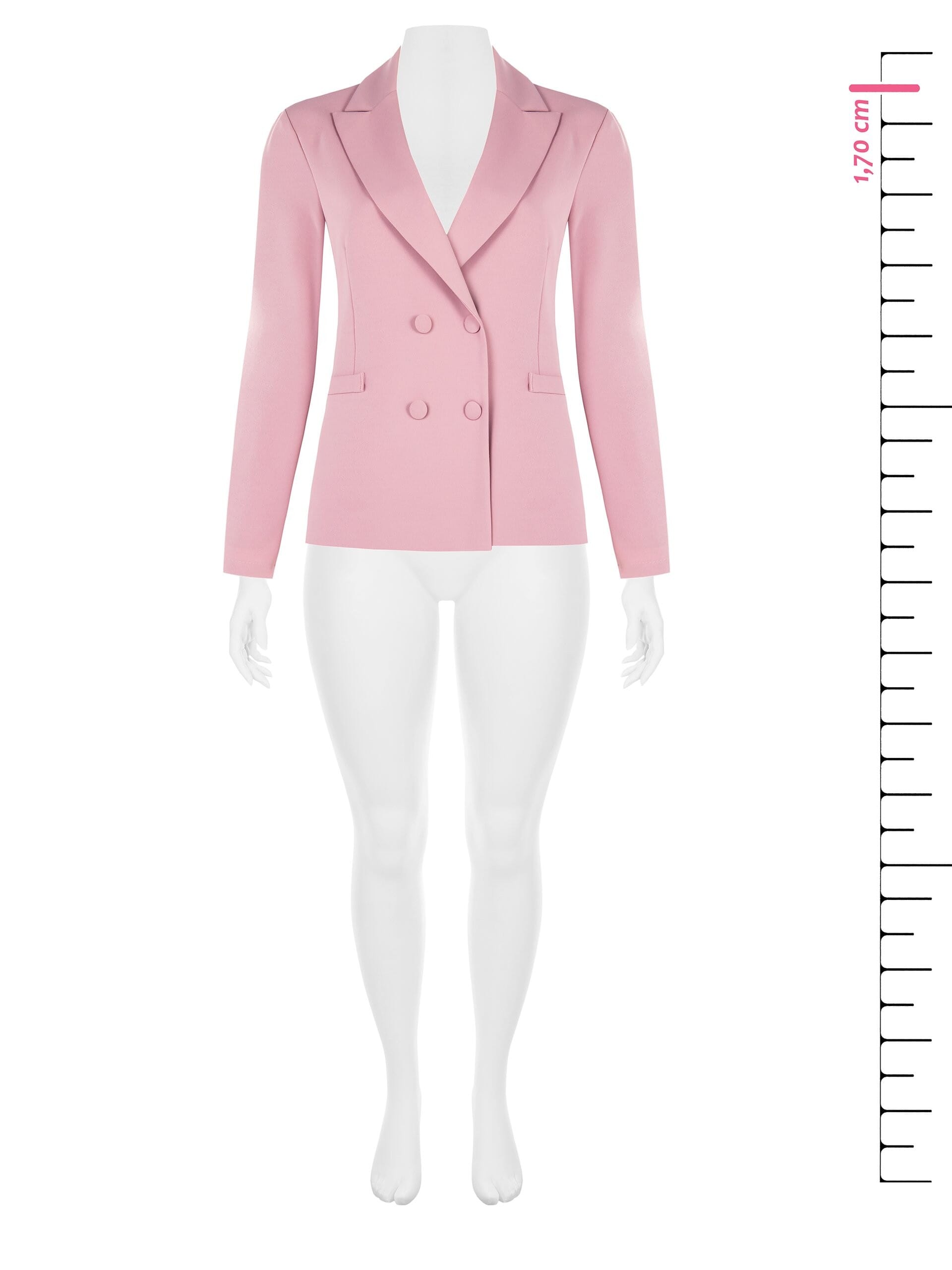 Giacca Blazer Curvy Sfiancata Doppiopetto In Scuba Crepe Rinascimento Curvy