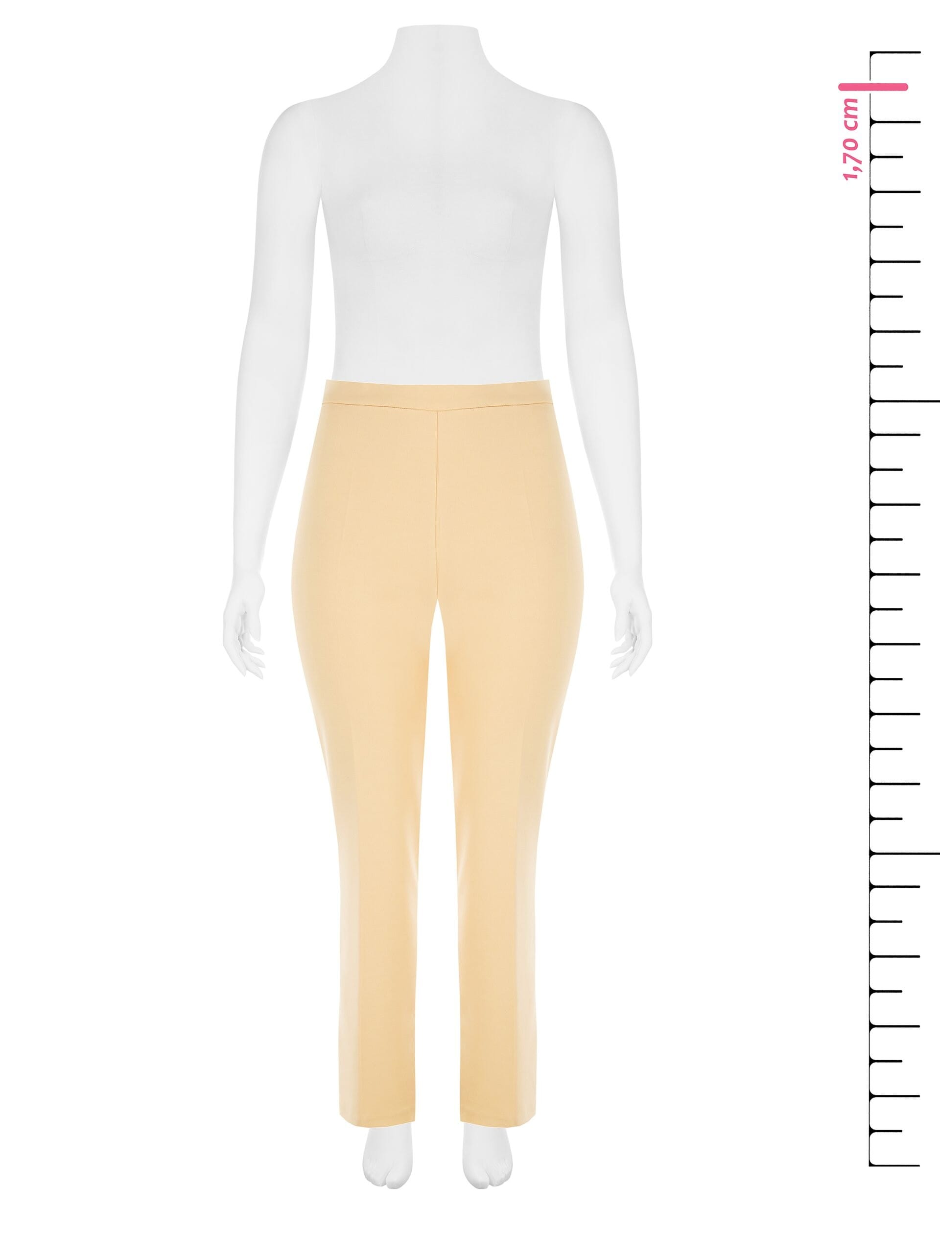 Pantaloni Curvy Dritti In Scuba Crepe Con Elastico Dietro E Zip Laterale Rinascimento Curvy