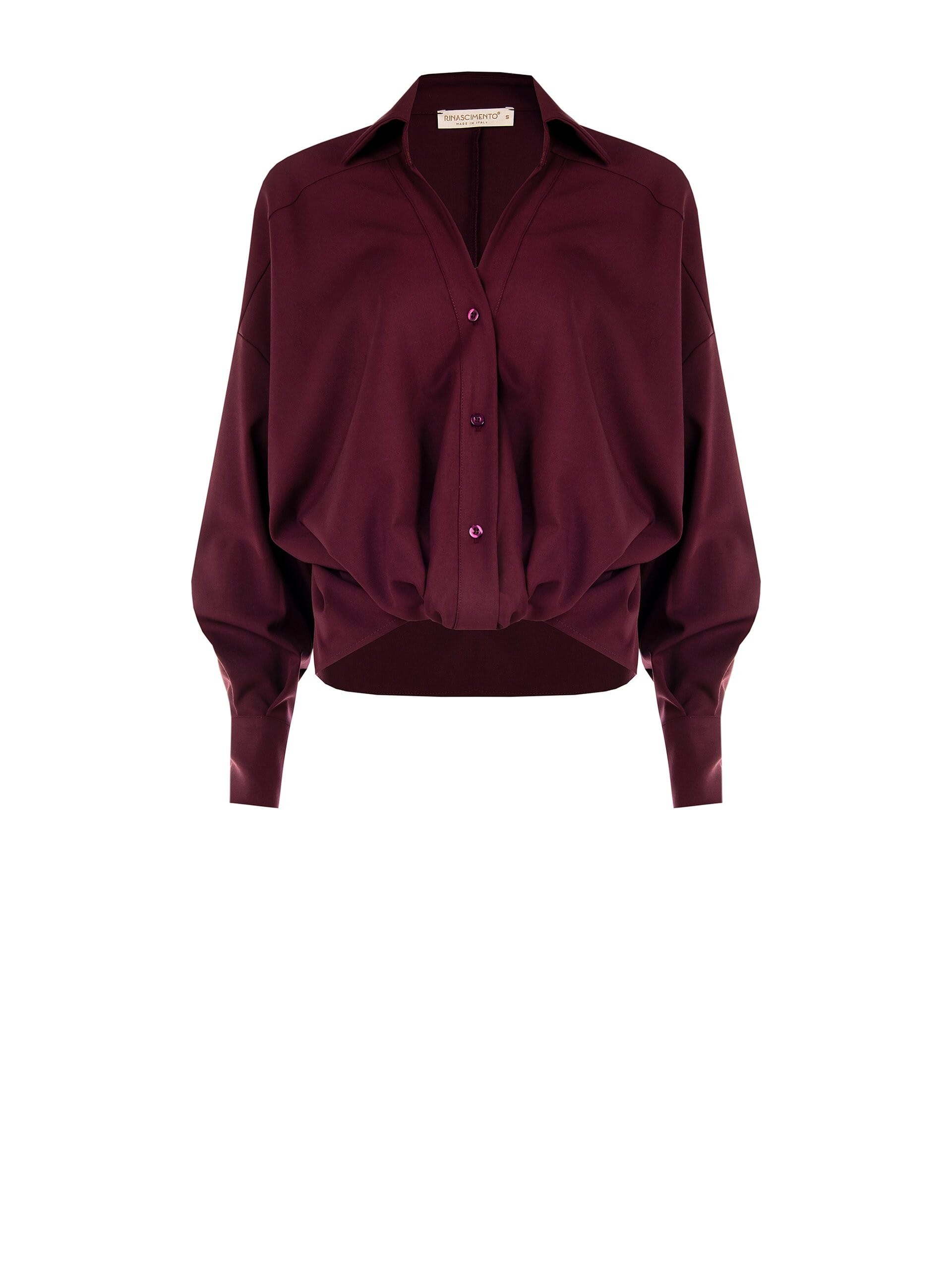 Rinascimento Short Shirt With Rolled Hem