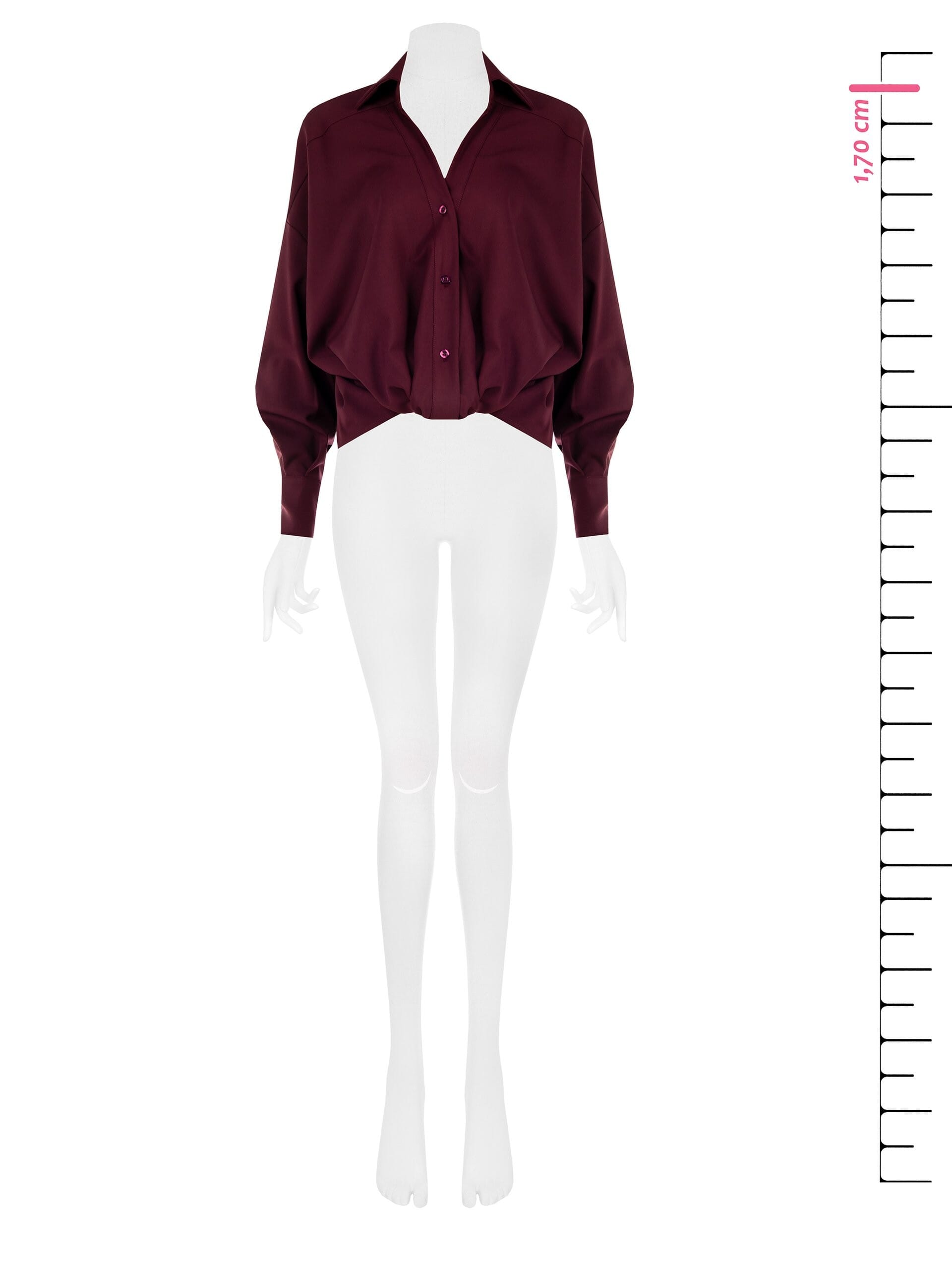 Rinascimento Short Shirt With Rolled Hem