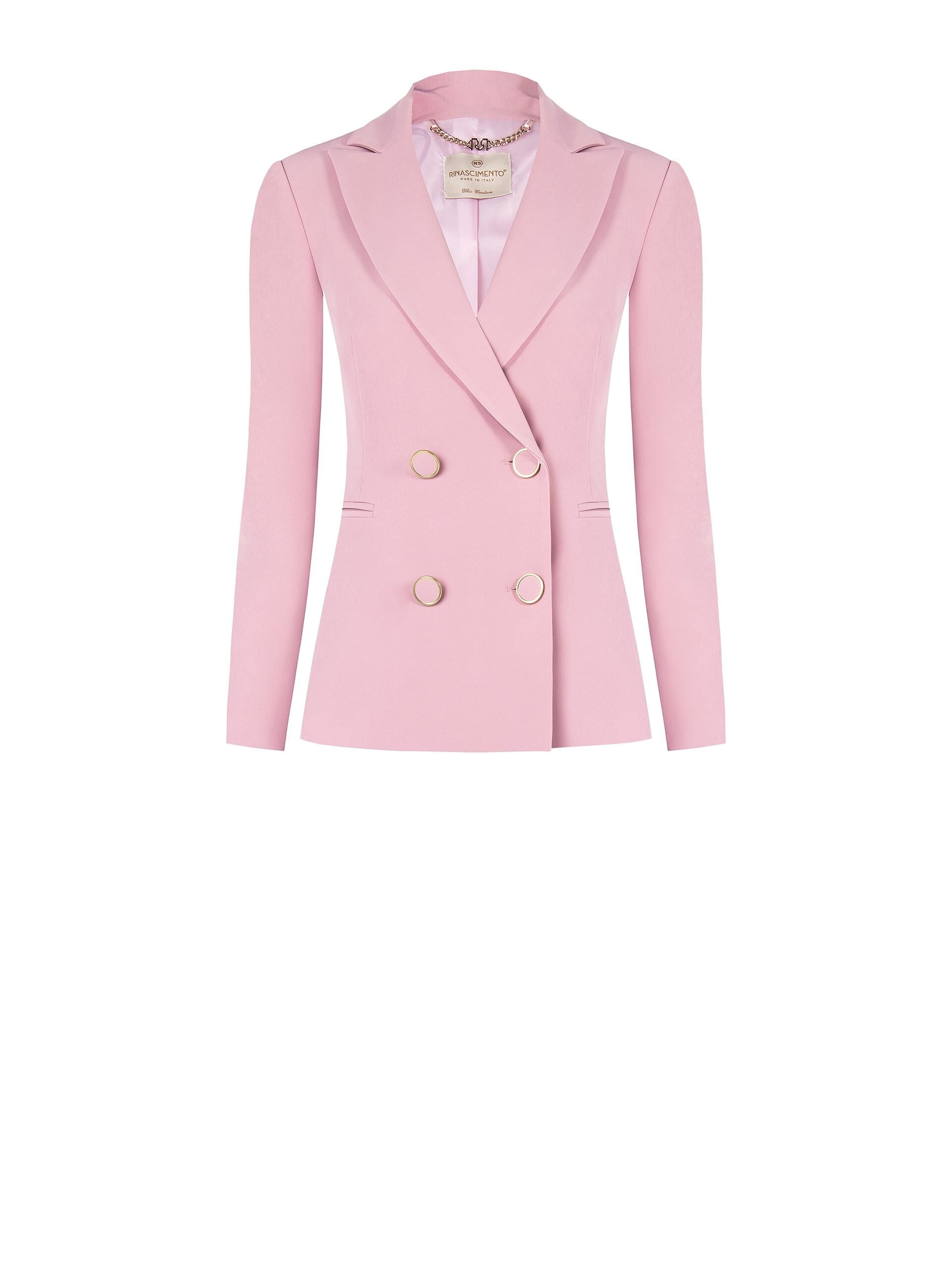 Giacca Blazer Sfiancata Doppiopetto In Tessuto Tecnico Rinascimento