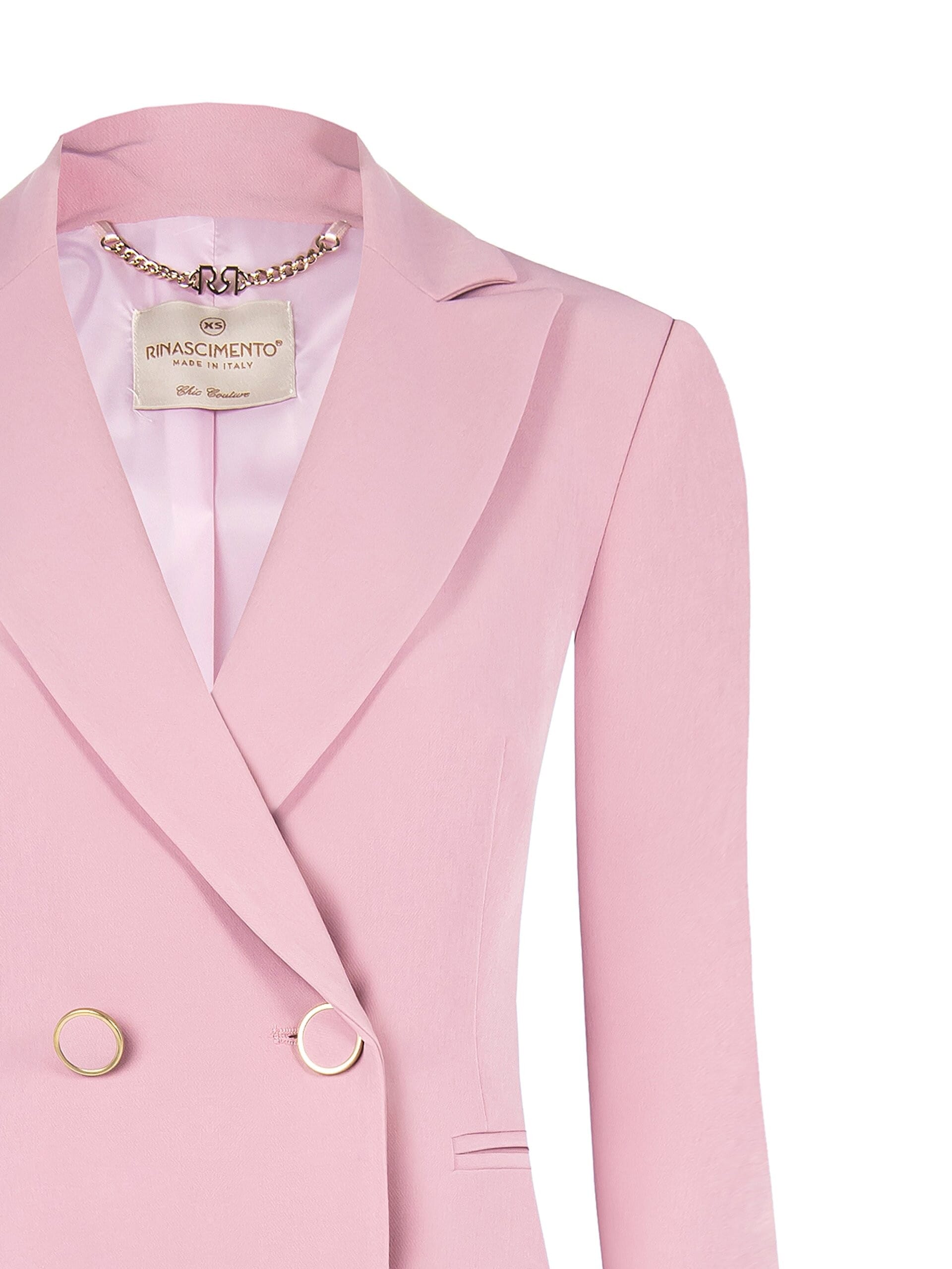 Giacca Blazer Sfiancata Doppiopetto In Tessuto Tecnico Rinascimento