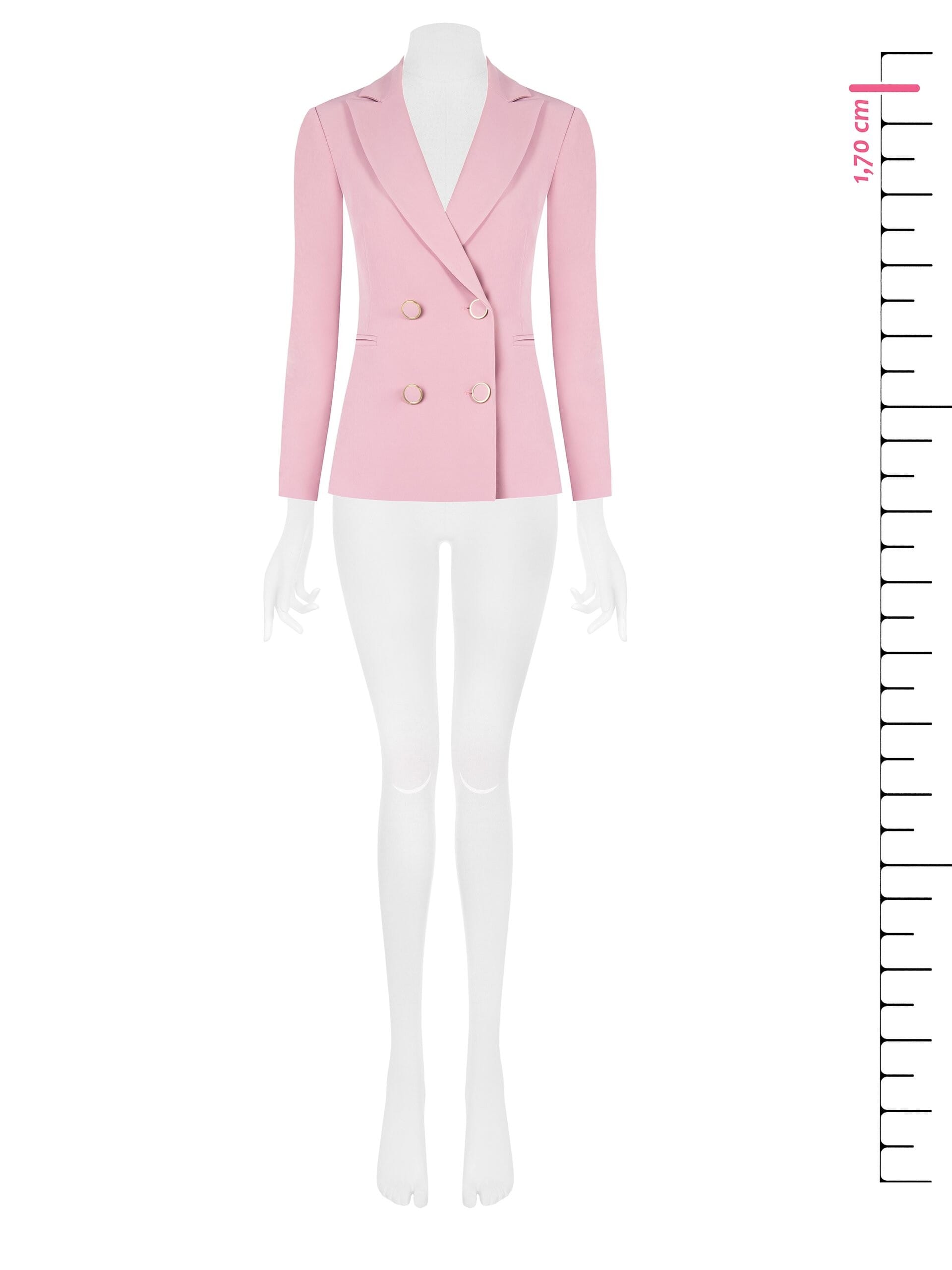 Giacca Blazer Sfiancata Doppiopetto In Tessuto Tecnico Rinascimento