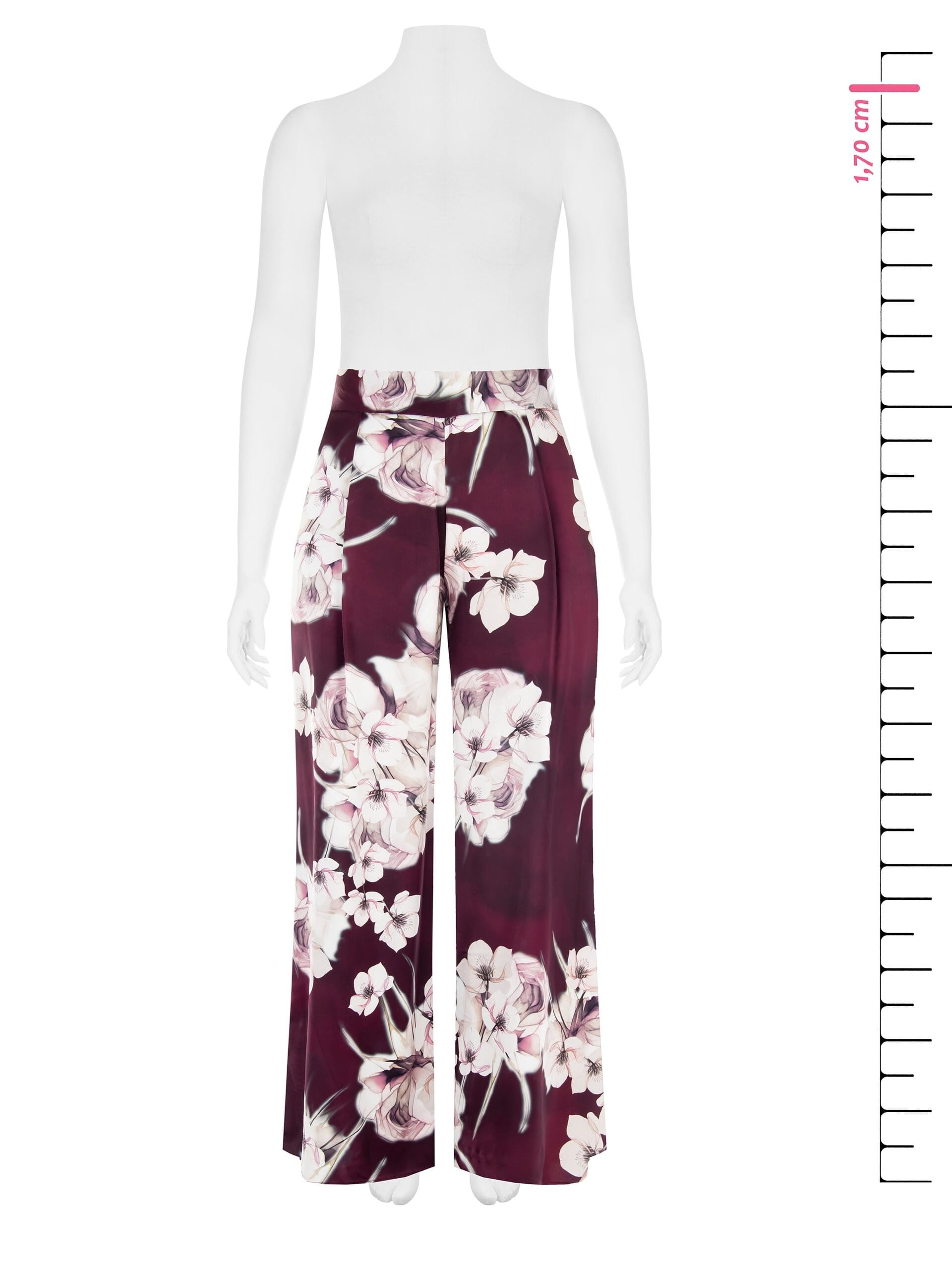 Pantaloni Palazzo Curvy In Raso Con Pinces Ed Elastico Dietro Rinascimento Curvy