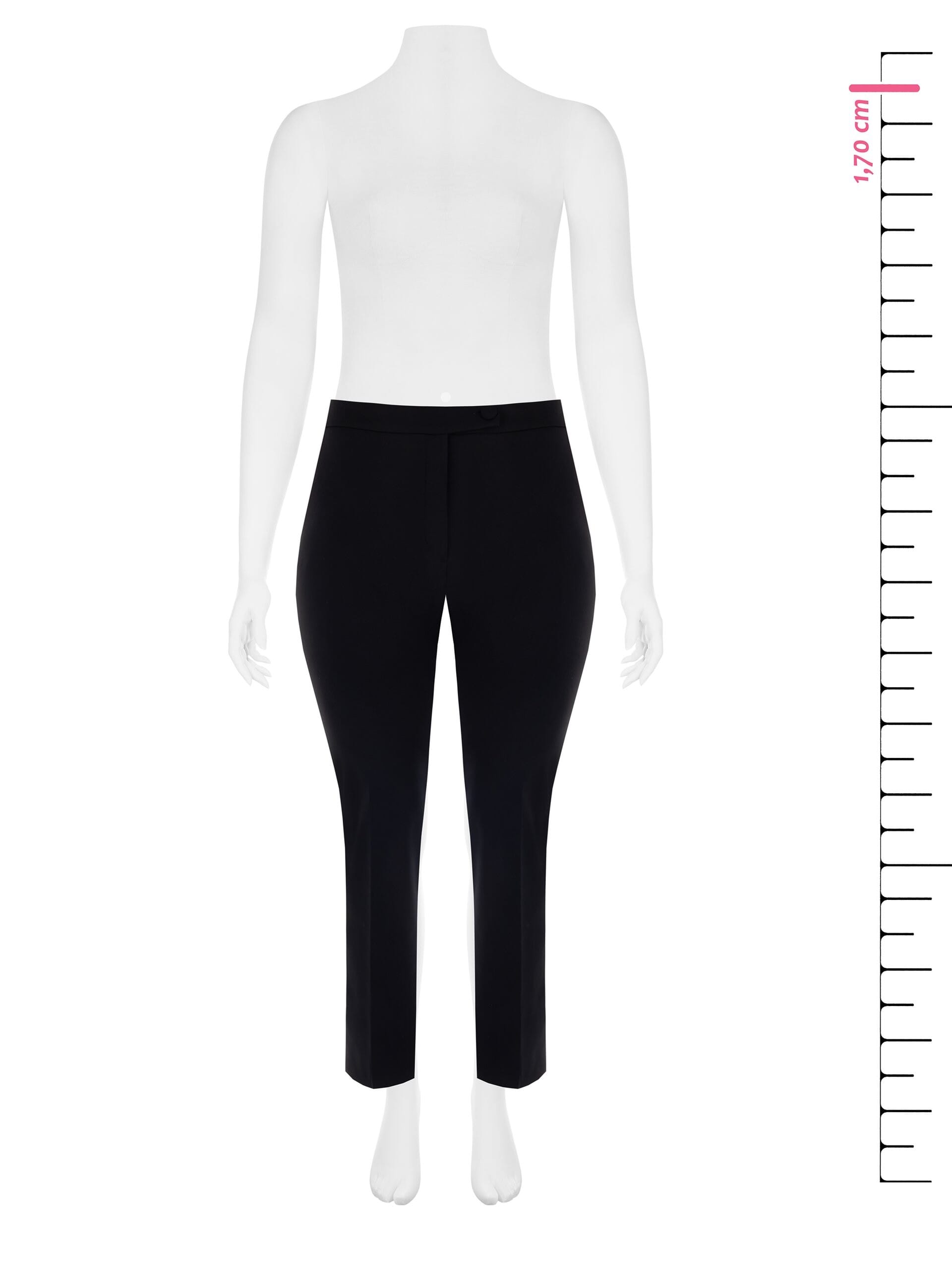 Pantalon droit en crêpe de scuba avec élastique au dos Rinascimento