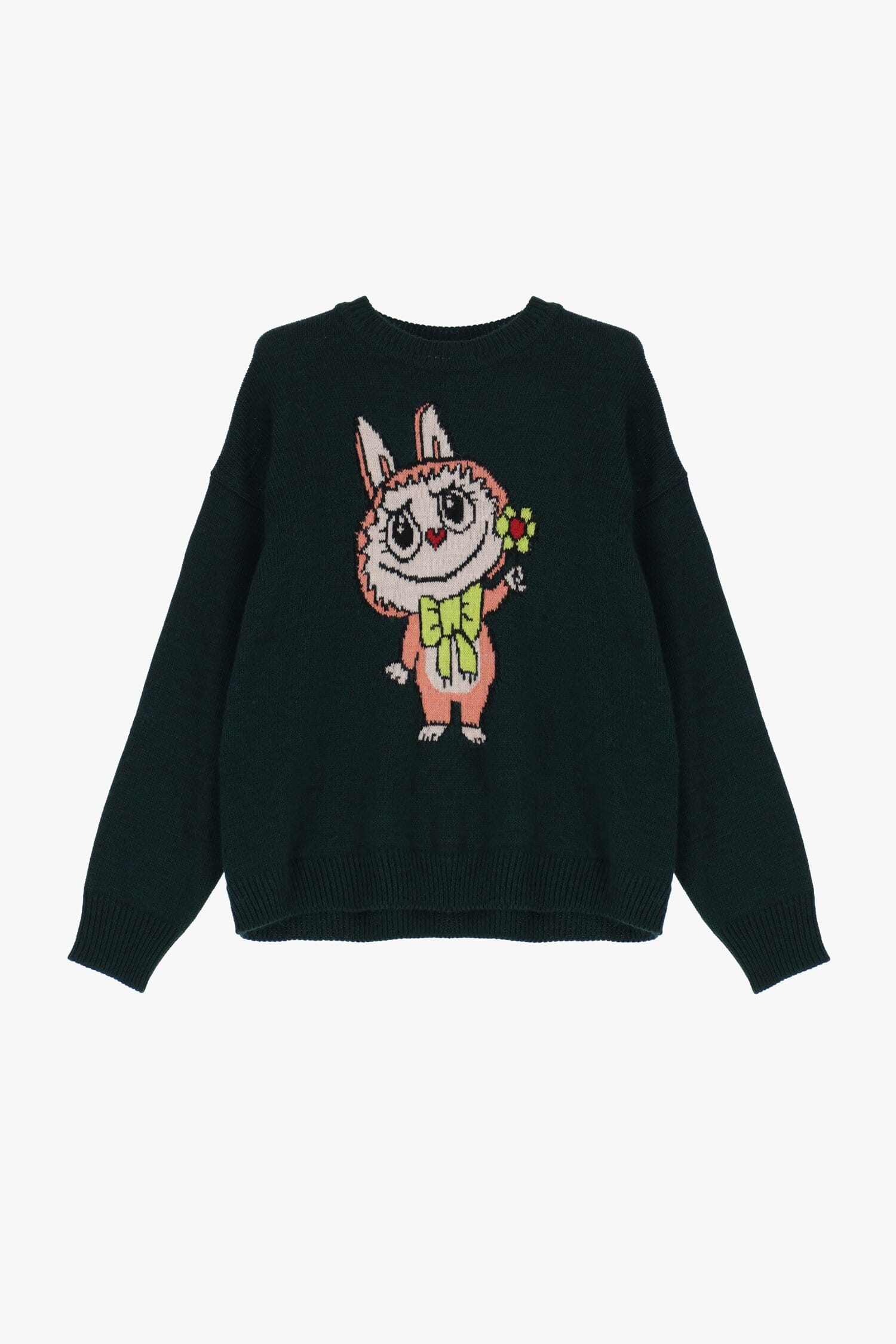 Crew-neck jumper with Dixie rabbit motif