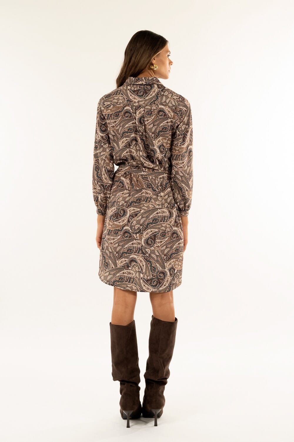 Abito Tunica Bottoni Cintura Kontatto