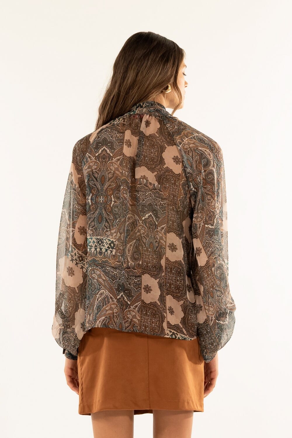 Camicia Fiocco Manica Baloon Kontatto