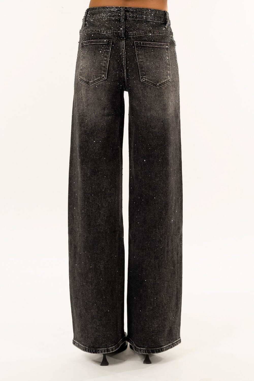 Denim Wide Leg Strass Kontatto