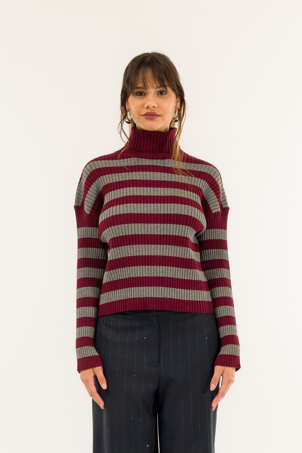 Kontatto Striped Turtleneck