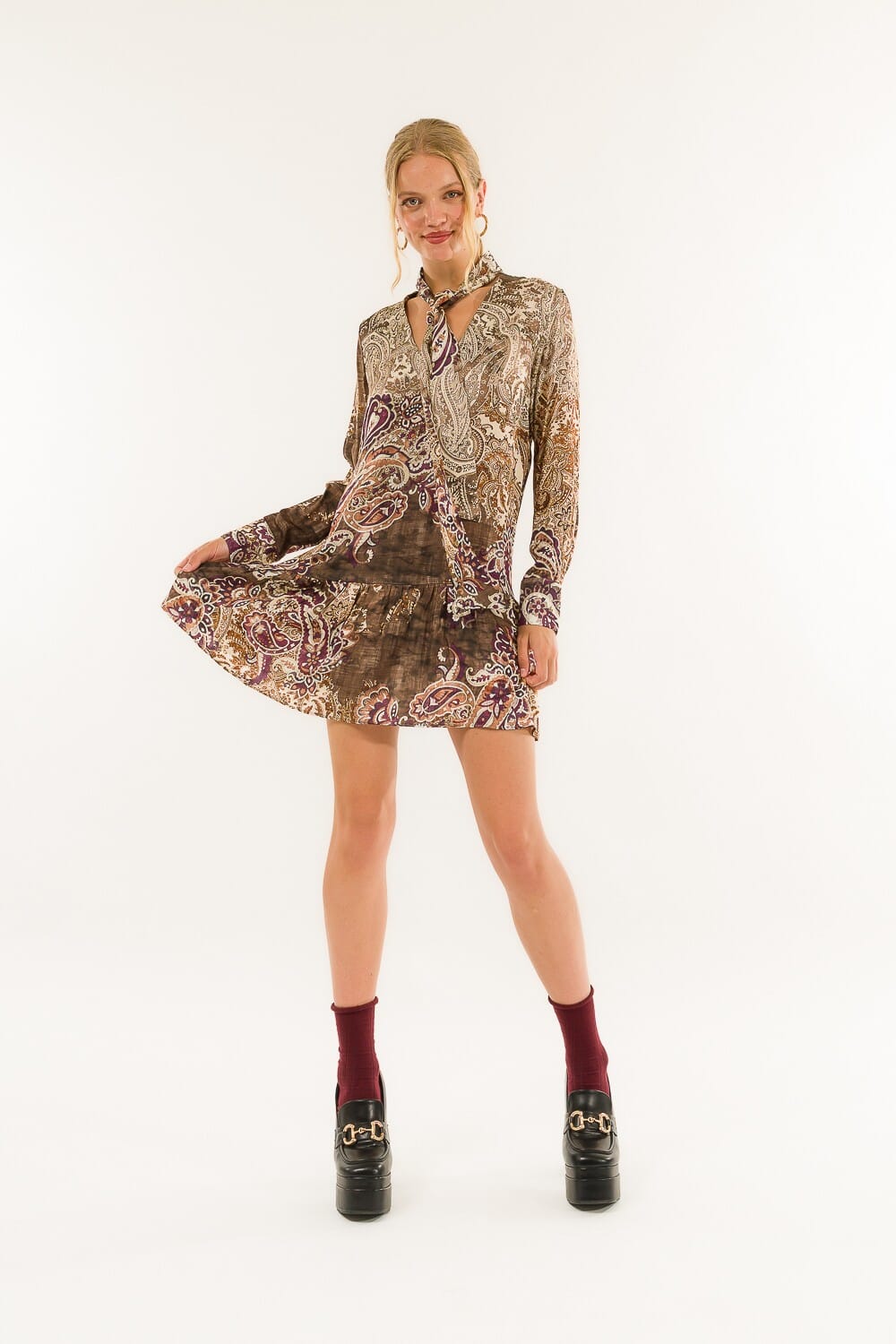 Abito Corto Sciarpina Kontatto Vestiti Firmati Life Smiles