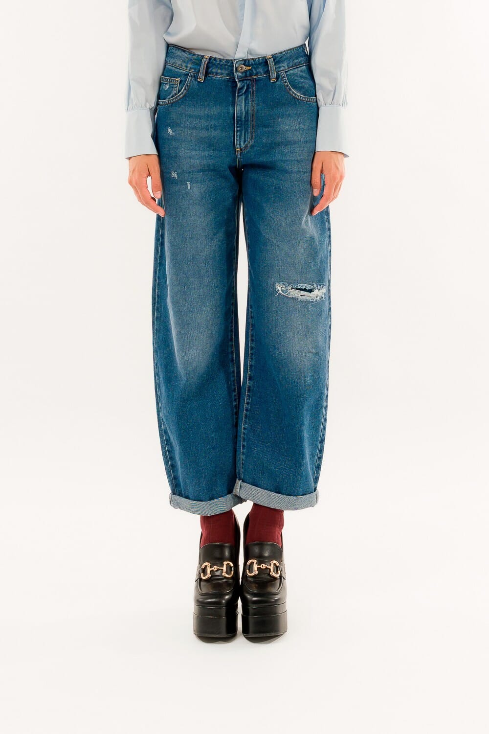 Jeans Baggy Carrot Diamante Kontatto