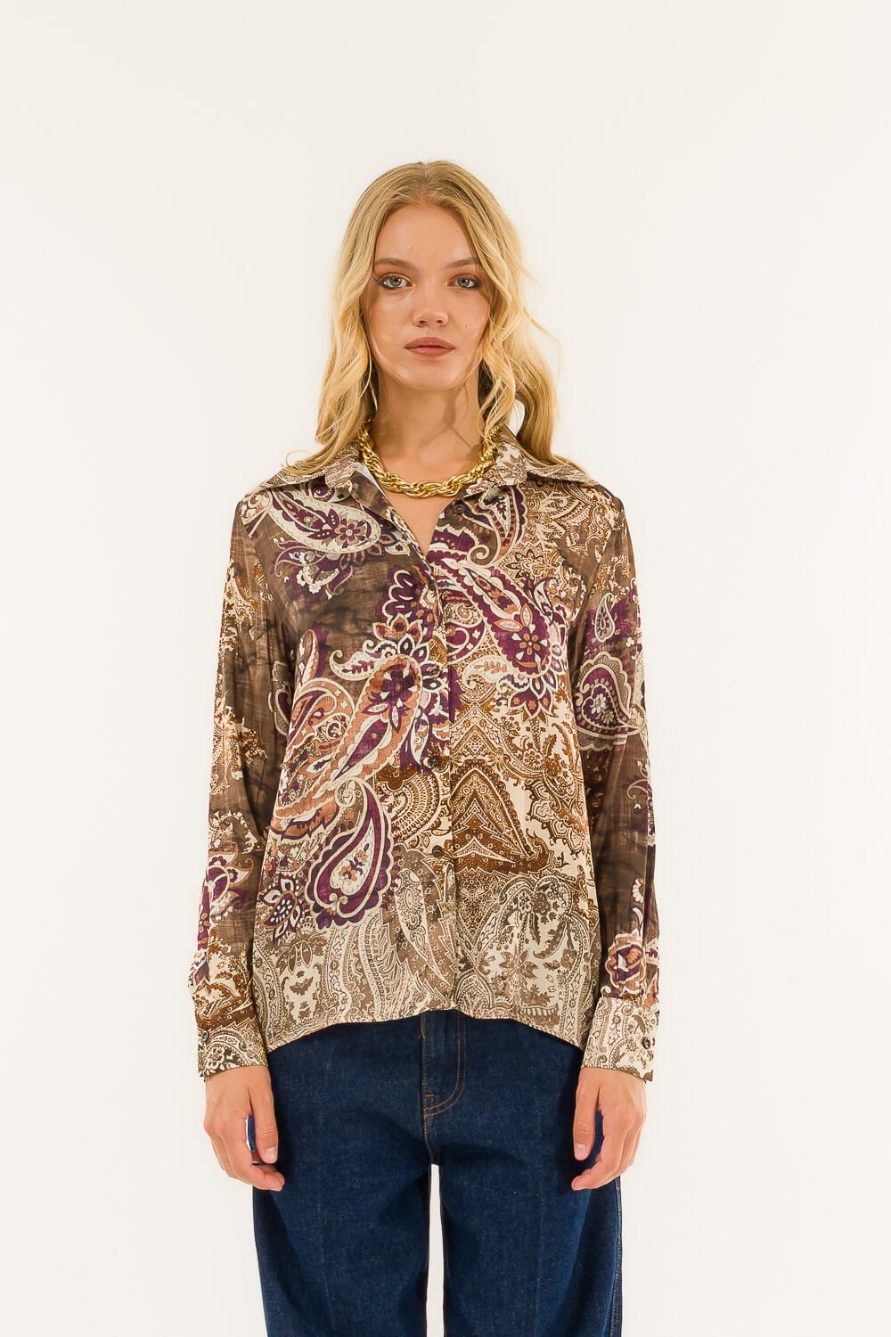 Camicia Slim Fit Fantasia Kontatto