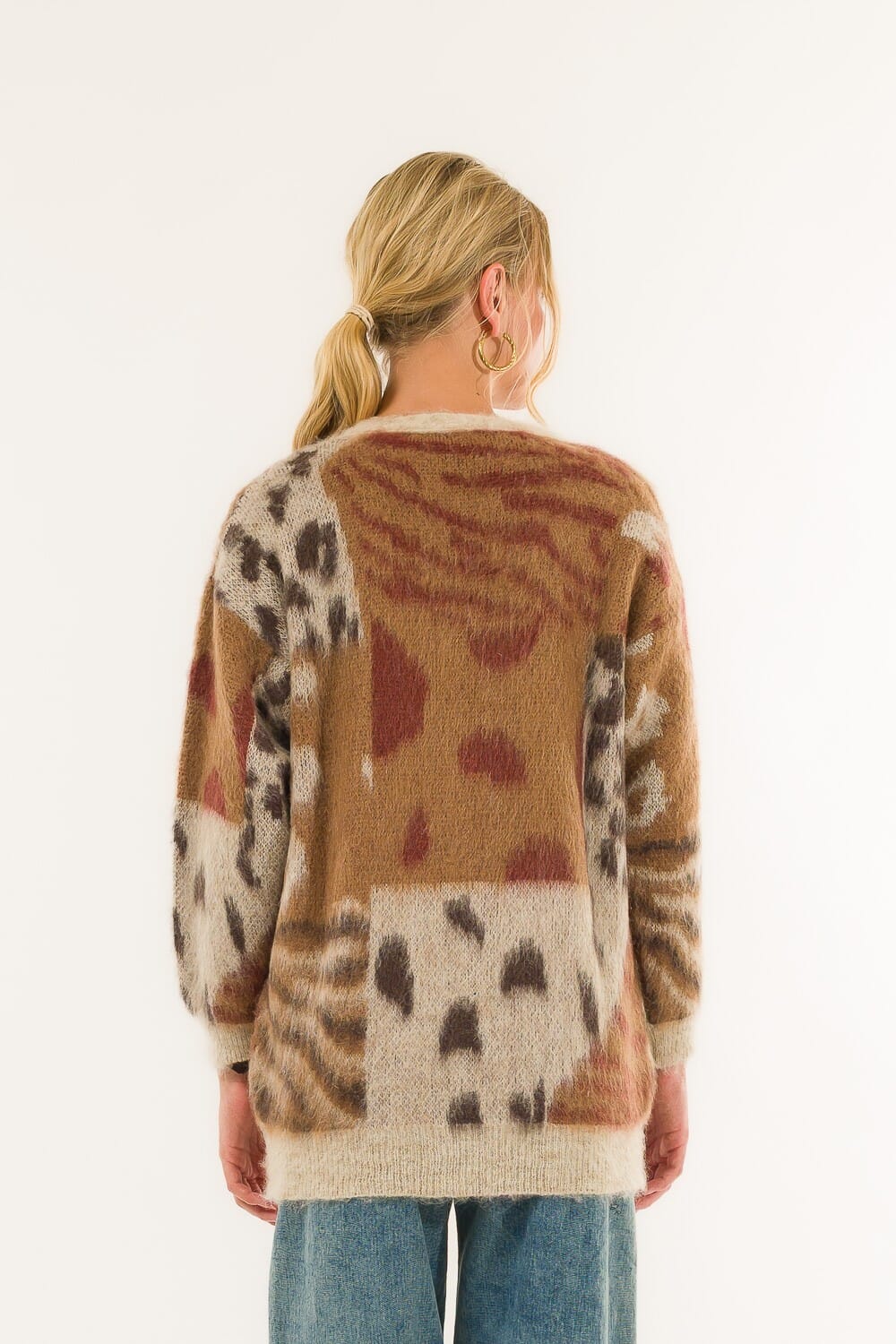 Cardigan Jacquard Kontatto