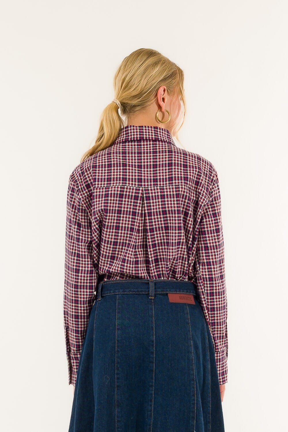 Camicia Check Bottoni Gioiello Kontatto