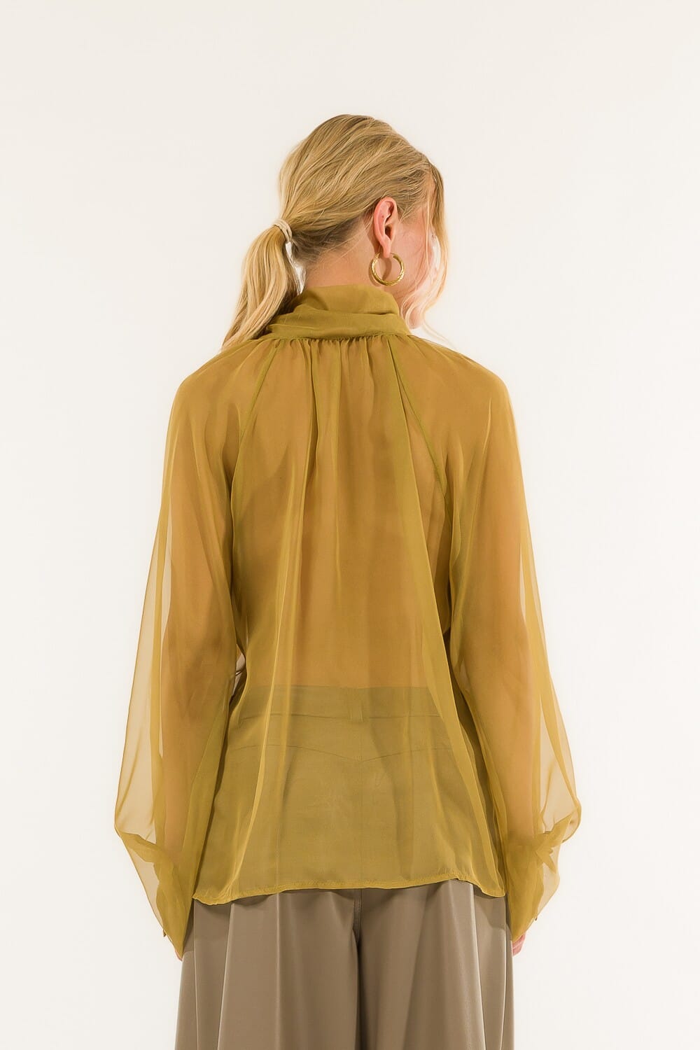 Camicia Fiocco Manica Baloon Kontatto