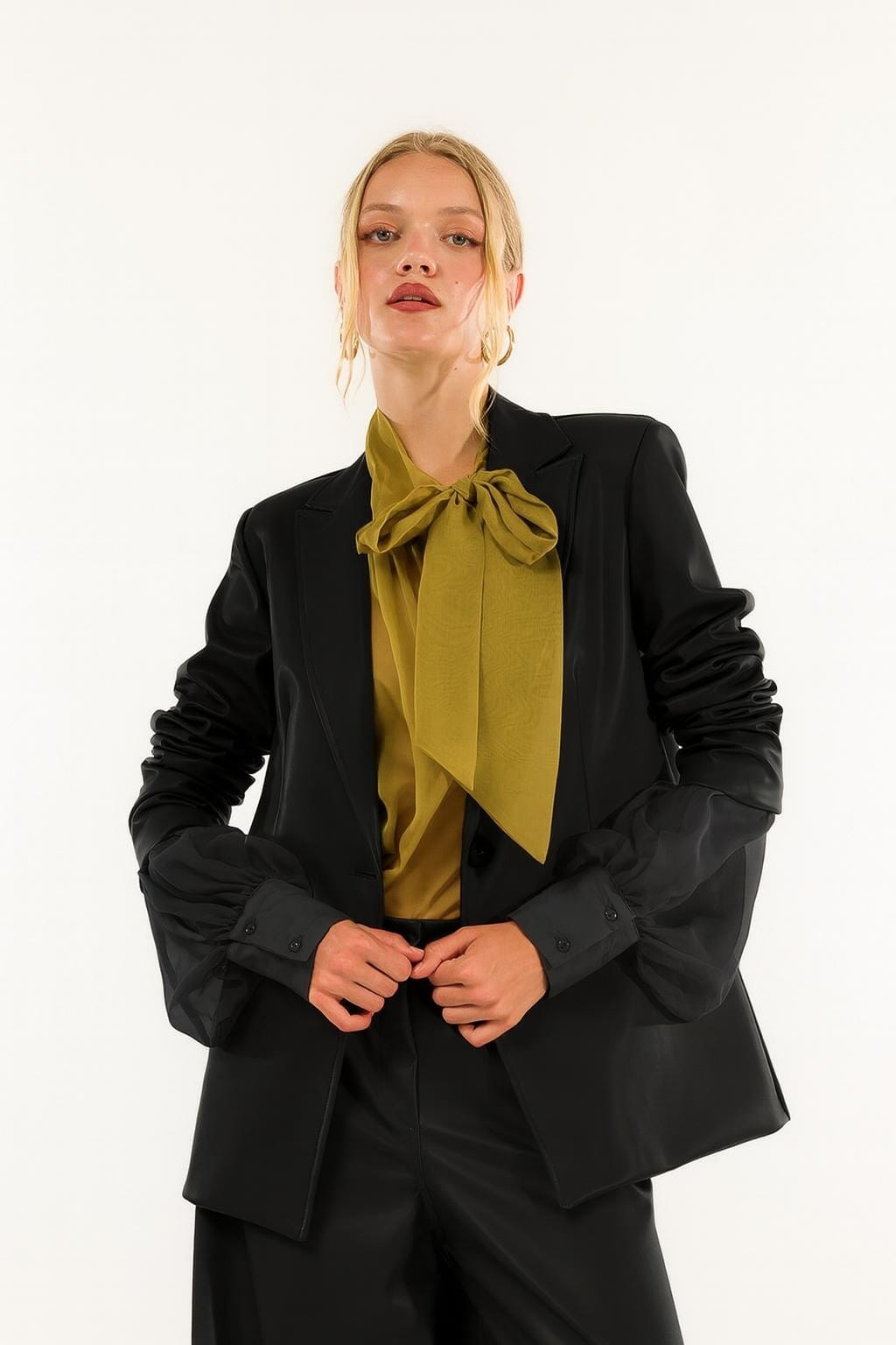 Blazer en faux cuir Kontatto