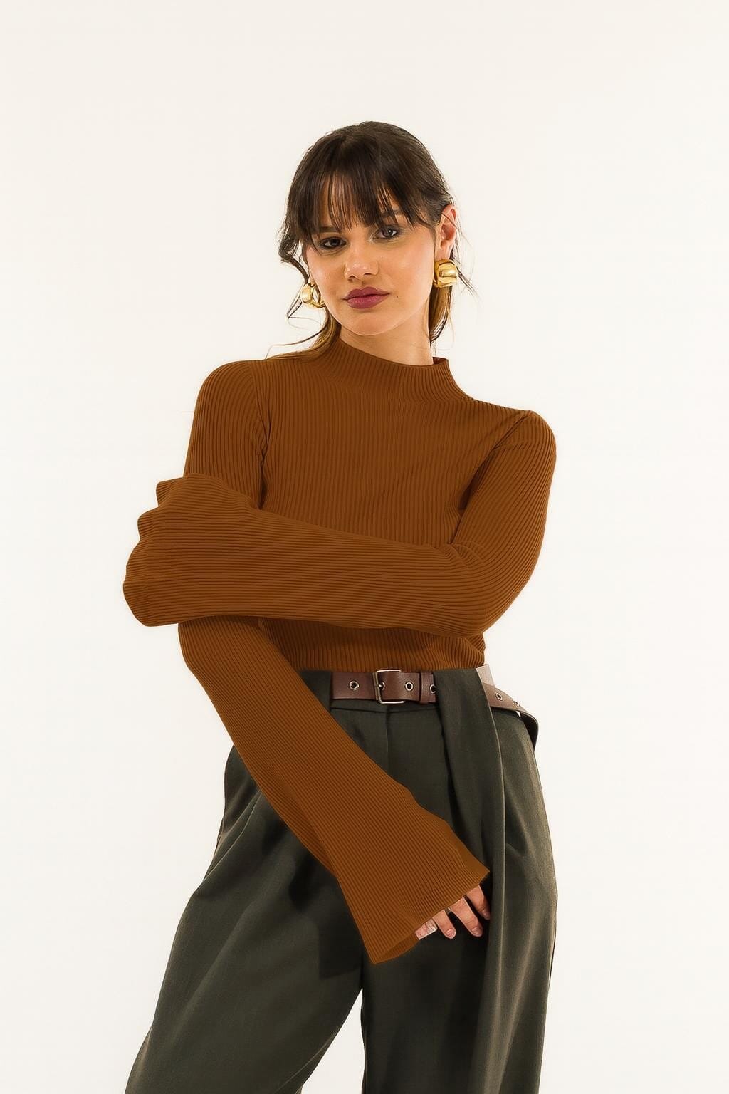 Lupetto Coste Manica Rouges Kontatto