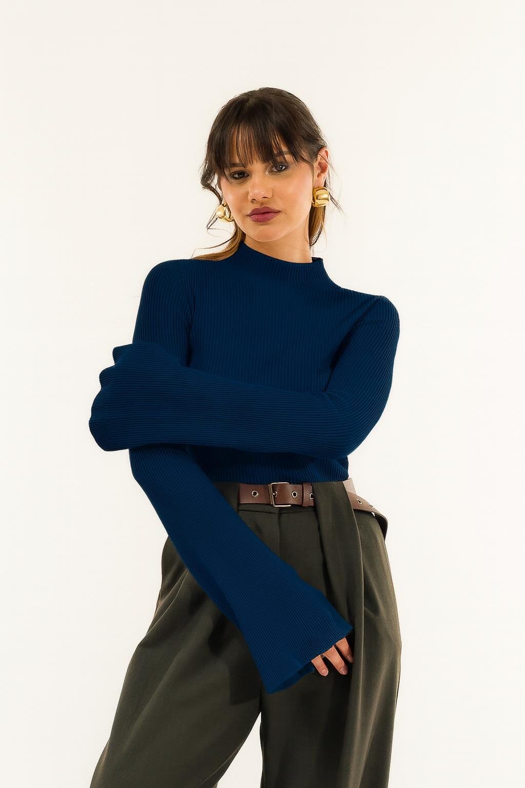 Lupetto Coste Manica Rouges Kontatto