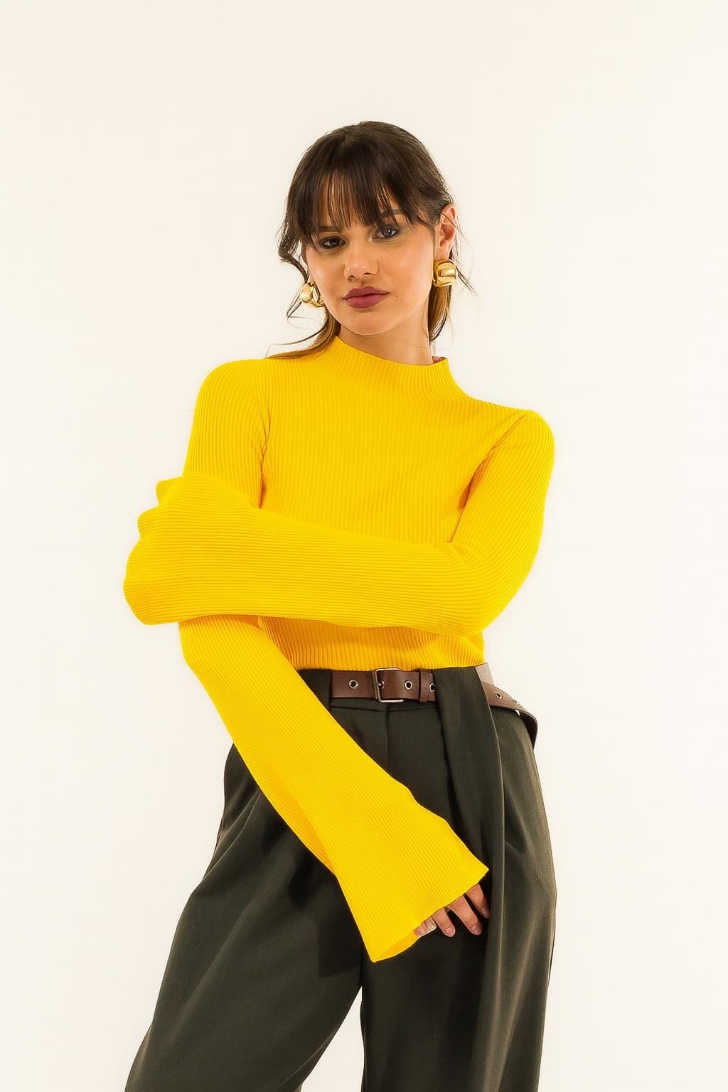 Lupetto Coste Manica Rouges Kontatto