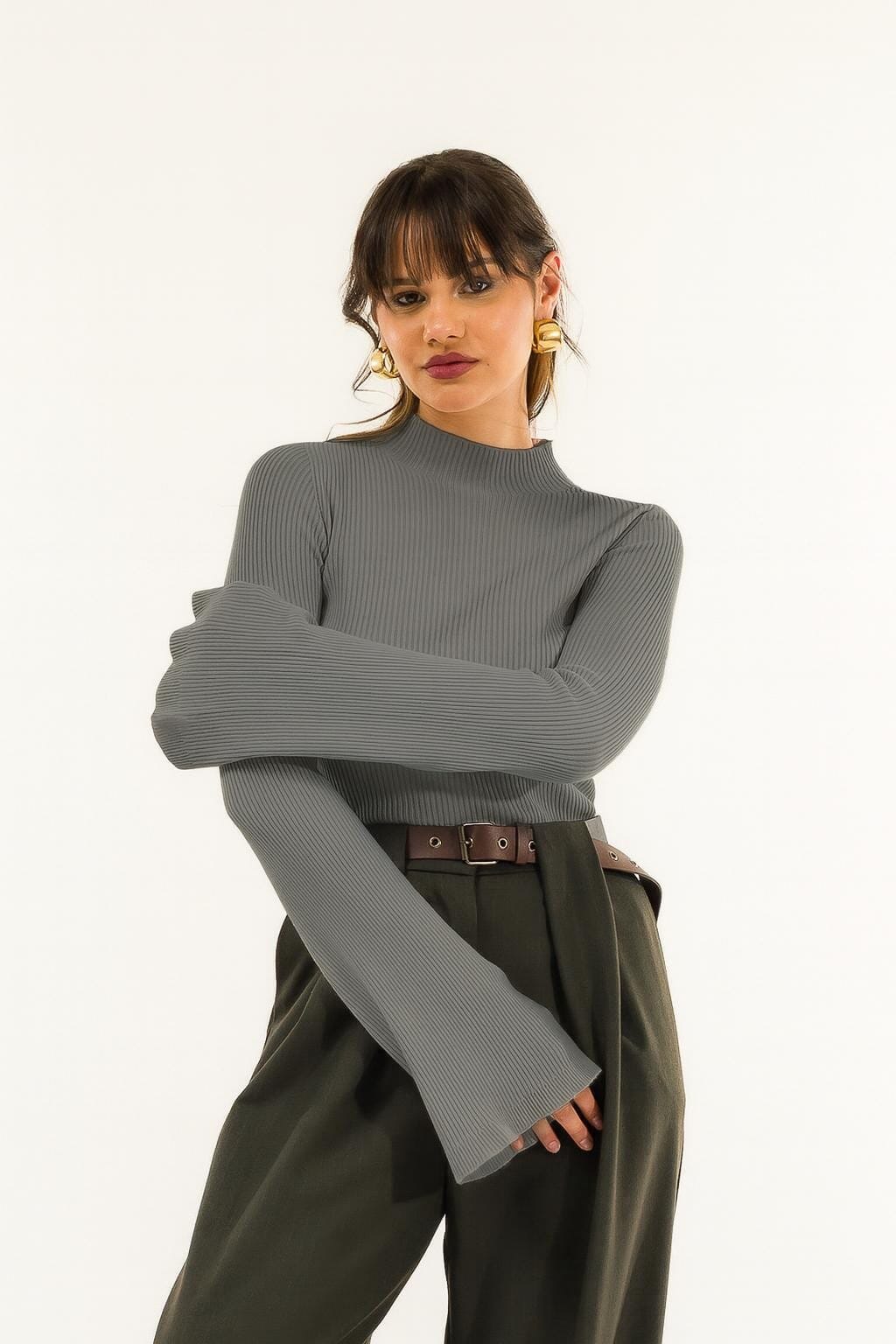 Lupetto Coste Manica Rouges Kontatto