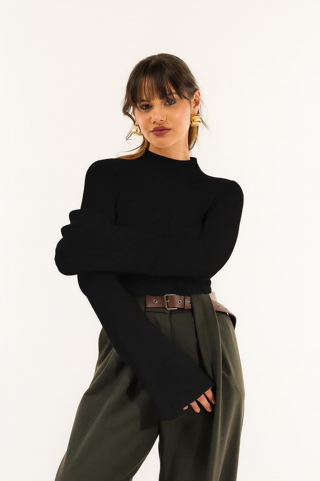 Lupetto Coste Manica Rouges Kontatto