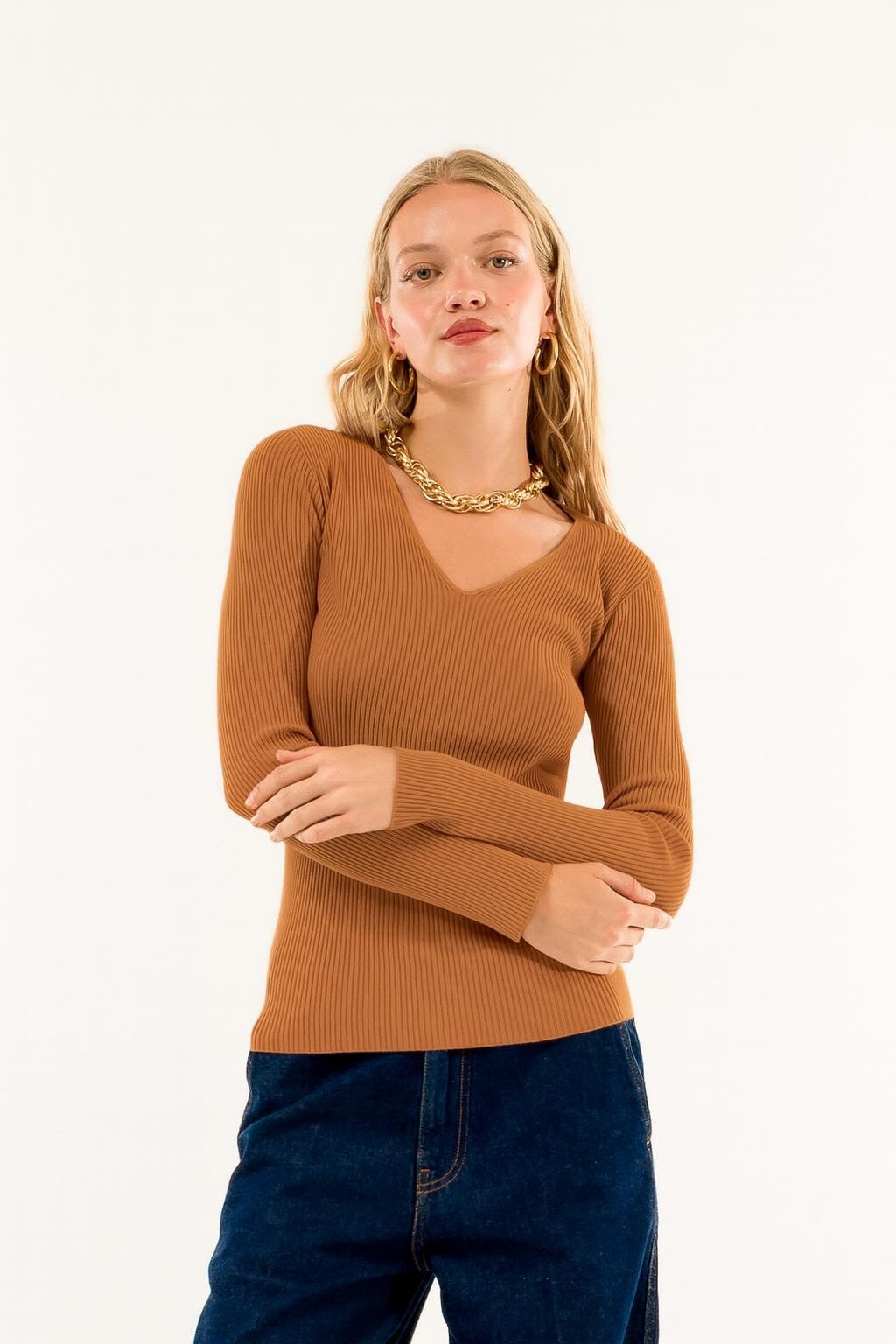 Kontatto Col en V côtelé