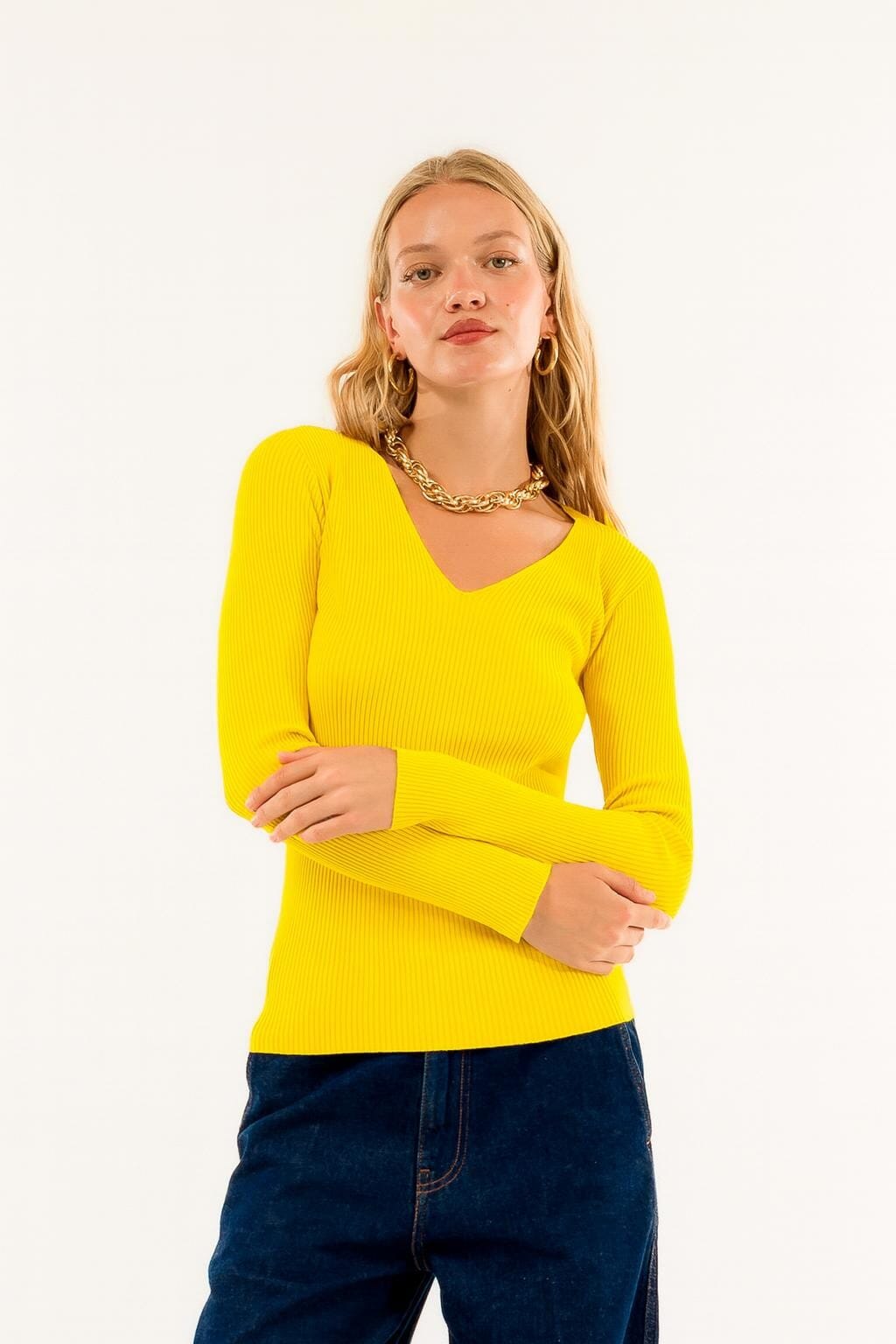 Kontatto Col en V côtelé