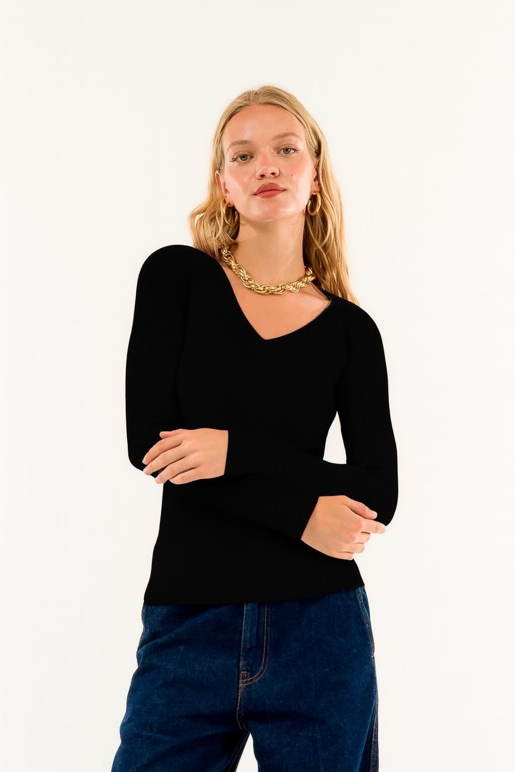 Kontatto Col en V côtelé