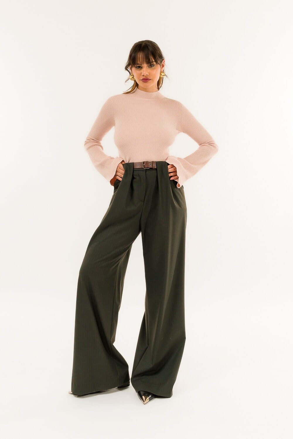 Kontatto Pantalon à ceinture plissée