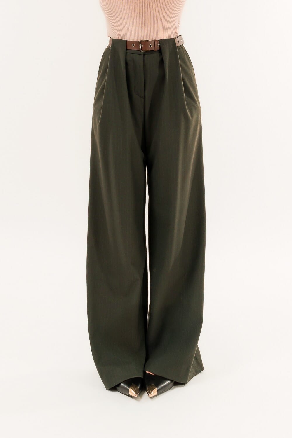 Kontatto Pantalon à ceinture plissée