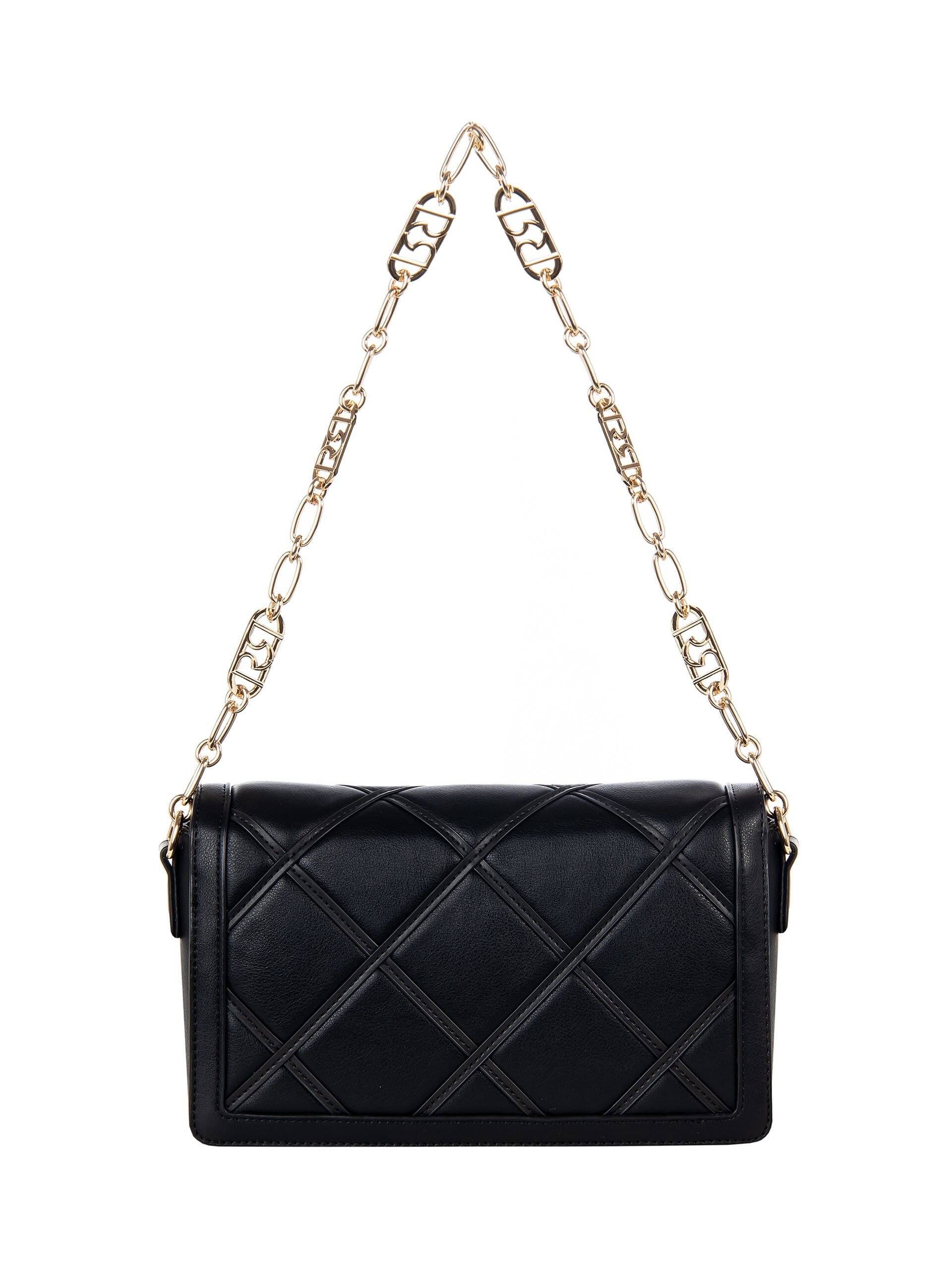 Borsa In Similpelle Trapuntata Con Catena Logo E 1 Tracolla Removibile Rinascimento