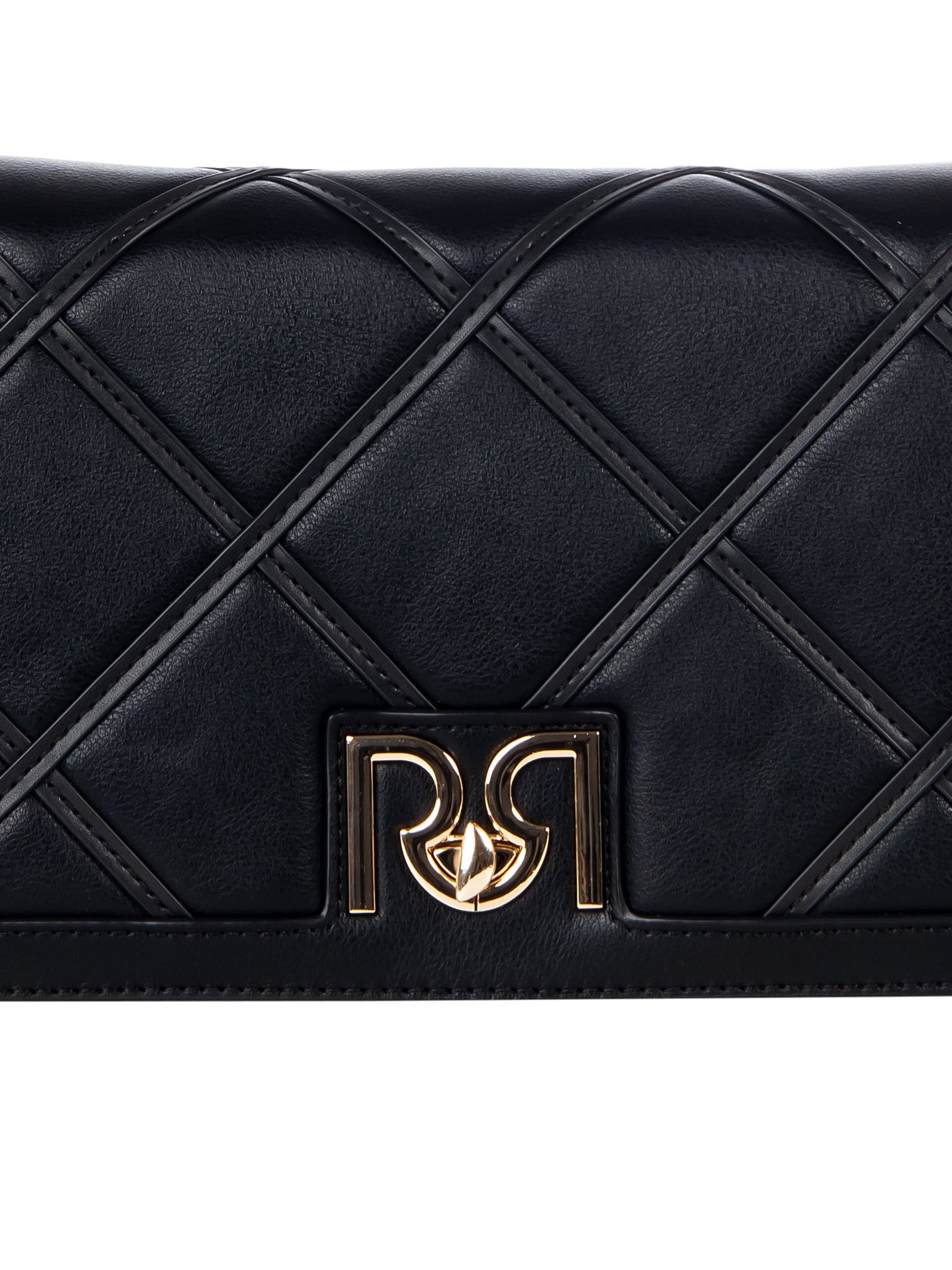 Borsa In Similpelle Trapuntata Con Catena Logo E 1 Tracolla Removibile Rinascimento