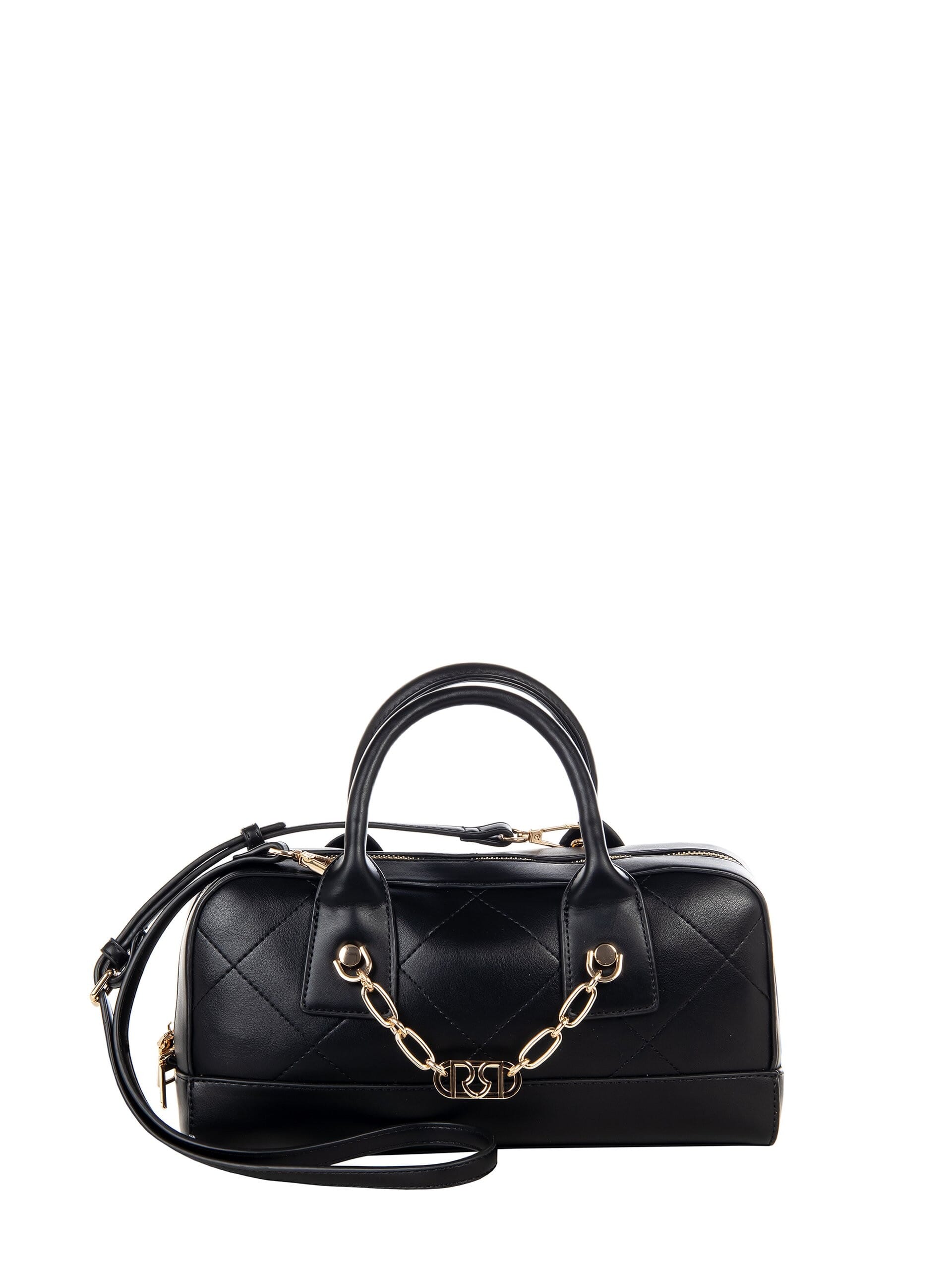 Borsa Bauletto In Similpelle Trapuntata Con Catena Logo E Tracolla Removibile Rinascimento