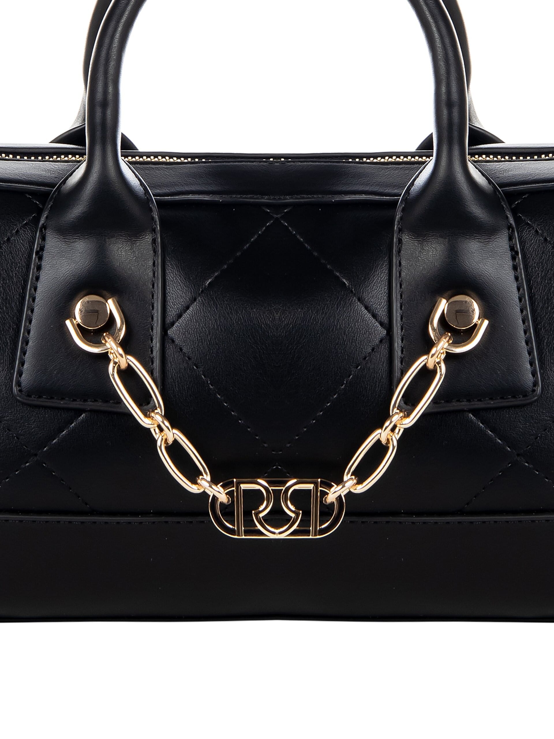 Borsa Bauletto In Similpelle Trapuntata Con Catena Logo E Tracolla Removibile Rinascimento