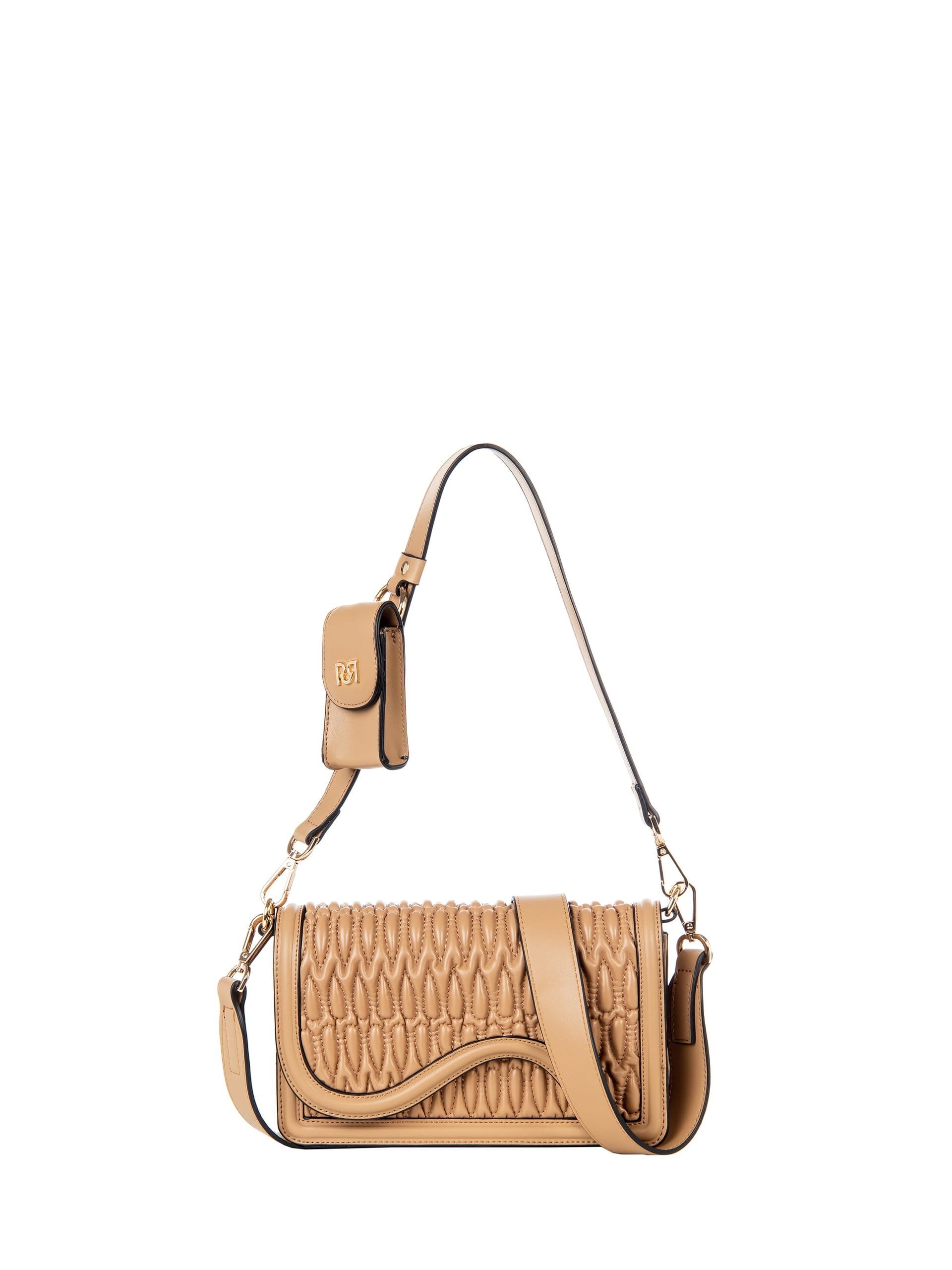 Sac à bandoulière en simili-cuir matelassé avec 2 bretelles interchangeables Rinascimento