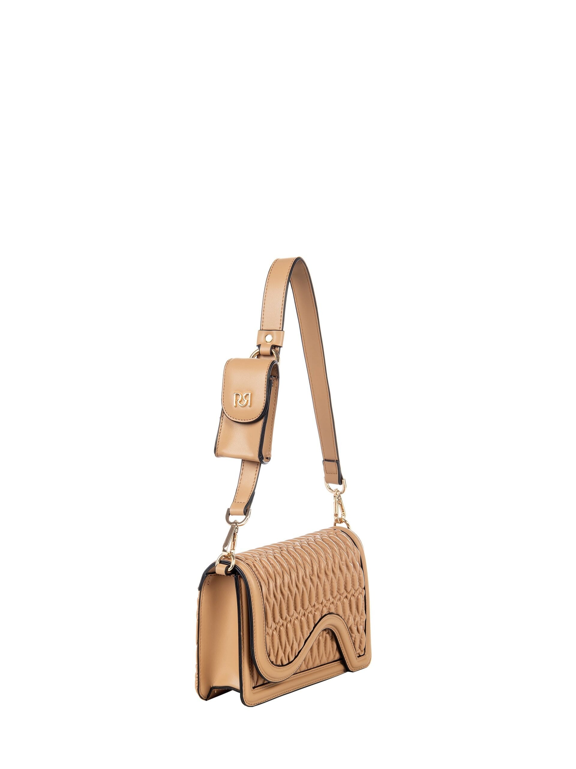 Sac à bandoulière en simili-cuir matelassé avec 2 bretelles interchangeables Rinascimento