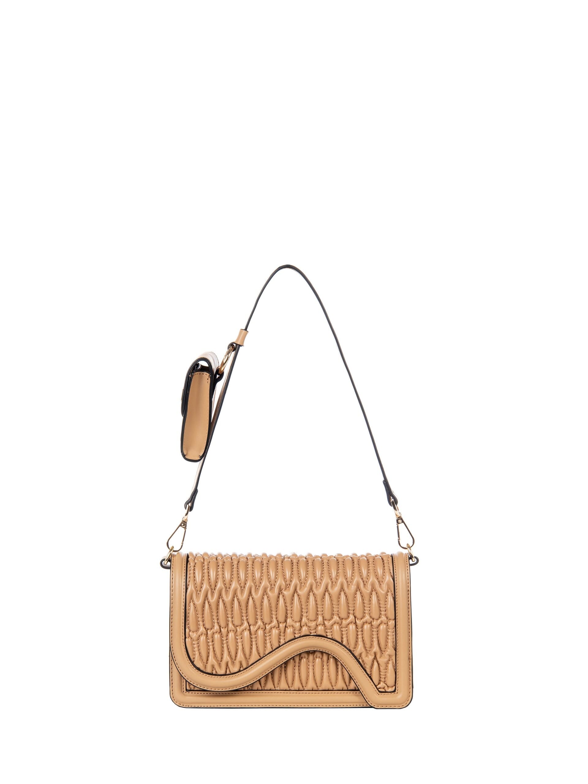 Sac à bandoulière en simili-cuir matelassé avec 2 bretelles interchangeables Rinascimento