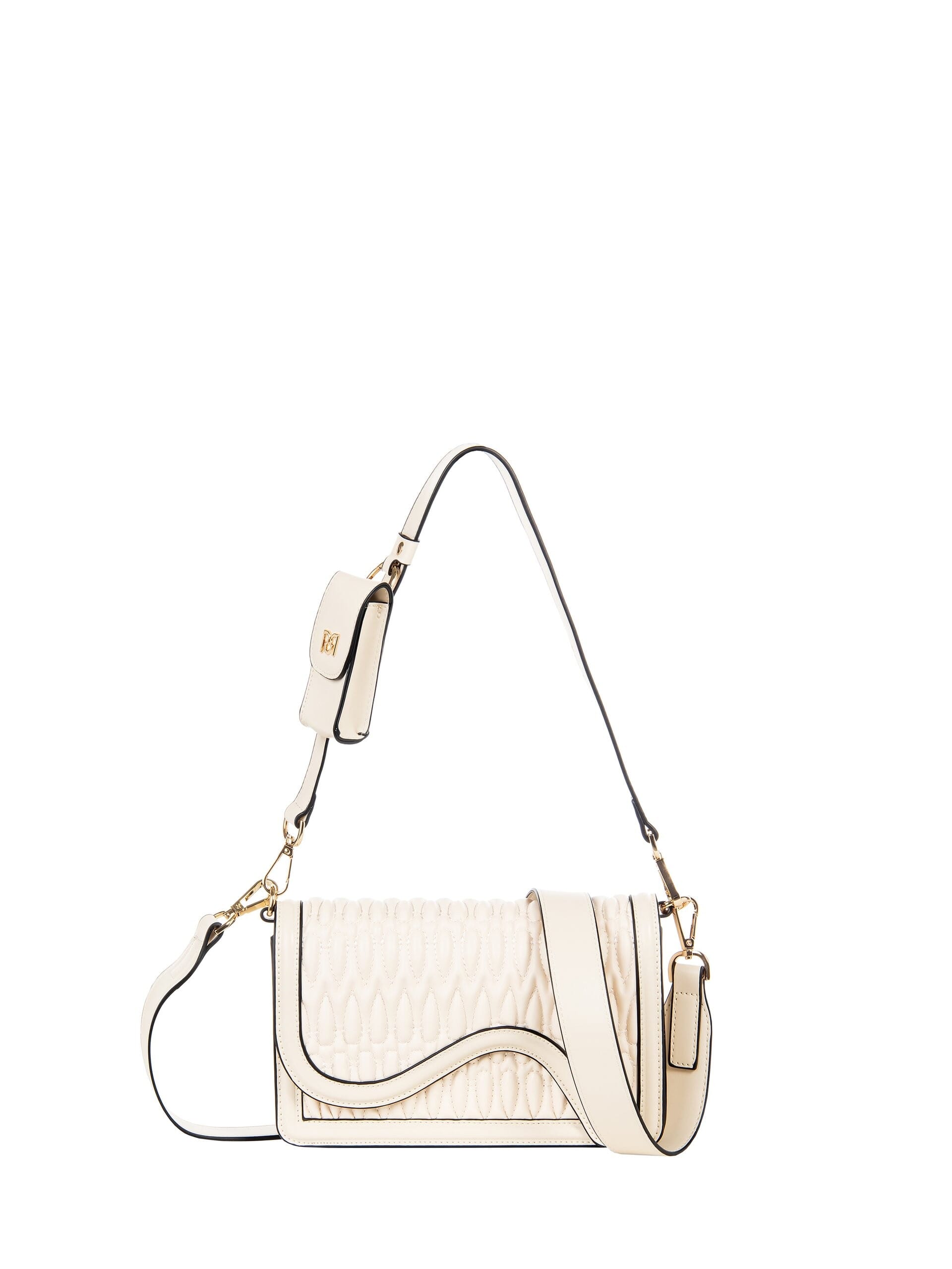 Sac à bandoulière en simili-cuir matelassé avec 2 bretelles interchangeables Rinascimento