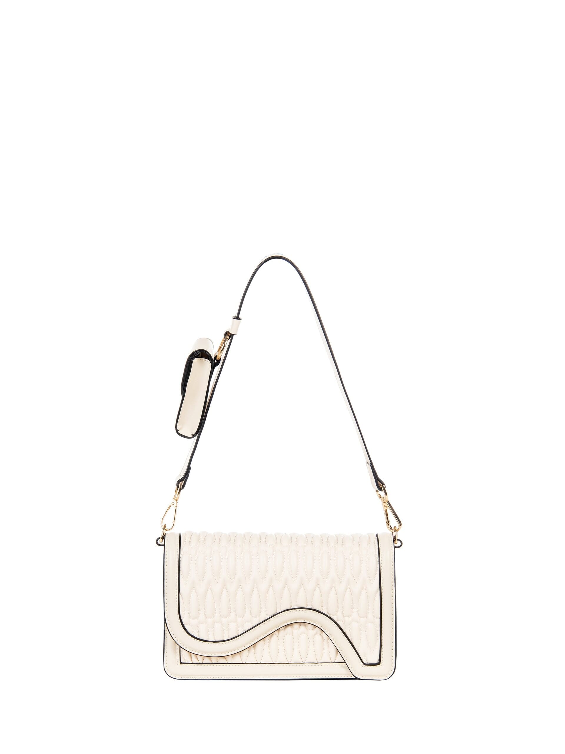 Sac à bandoulière en simili-cuir matelassé avec 2 bretelles interchangeables Rinascimento