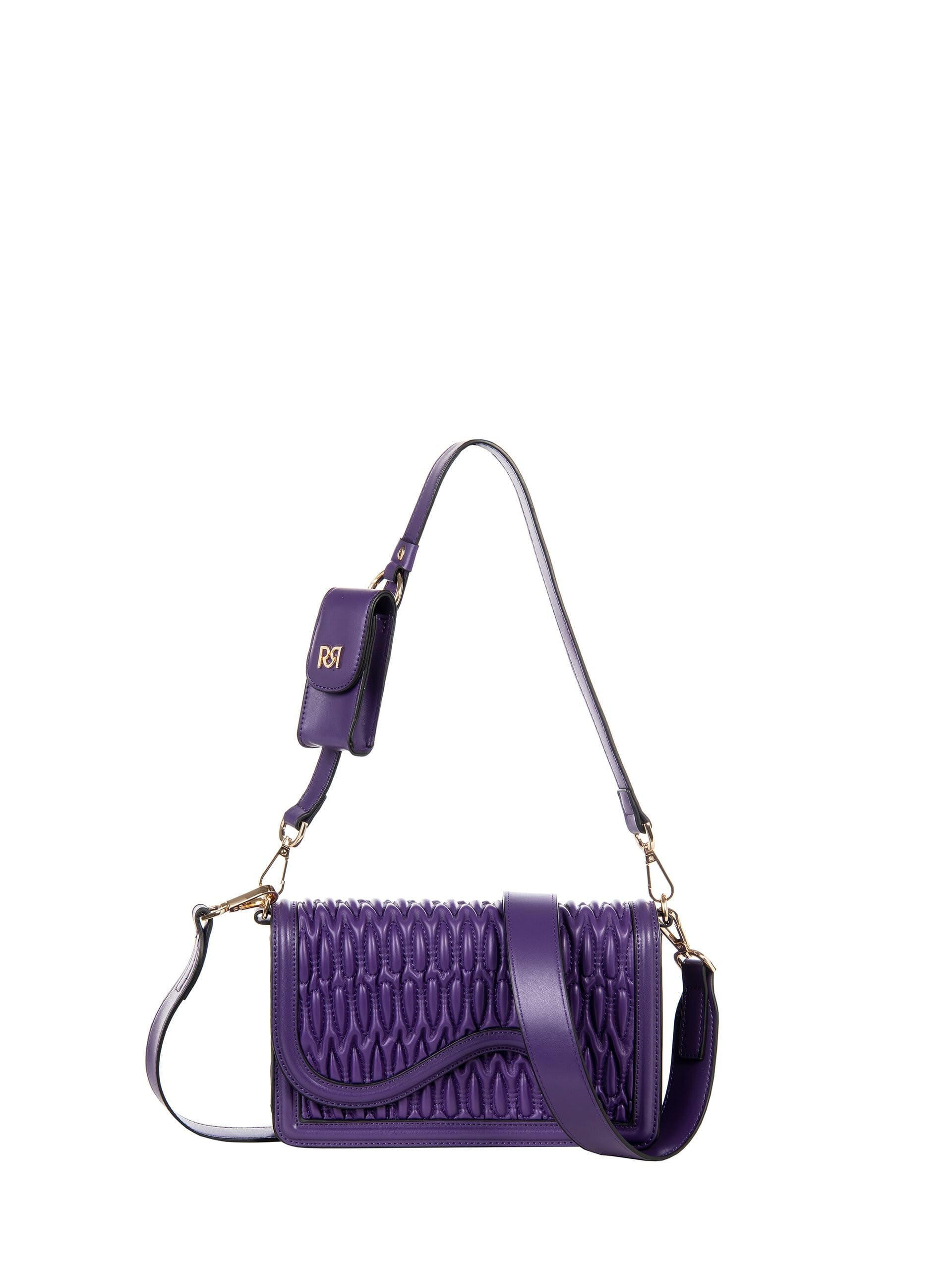 Sac à bandoulière en simili-cuir matelassé avec 2 bretelles interchangeables Rinascimento