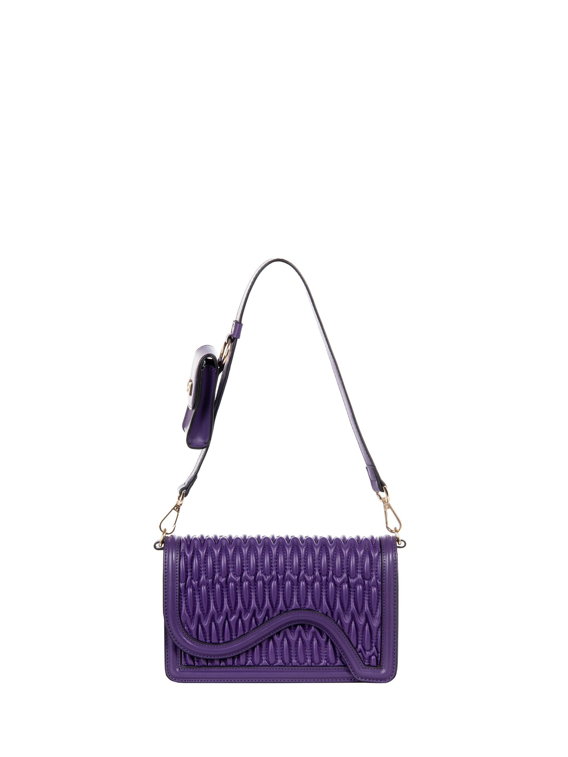 Sac à bandoulière en simili-cuir matelassé avec 2 bretelles interchangeables Rinascimento