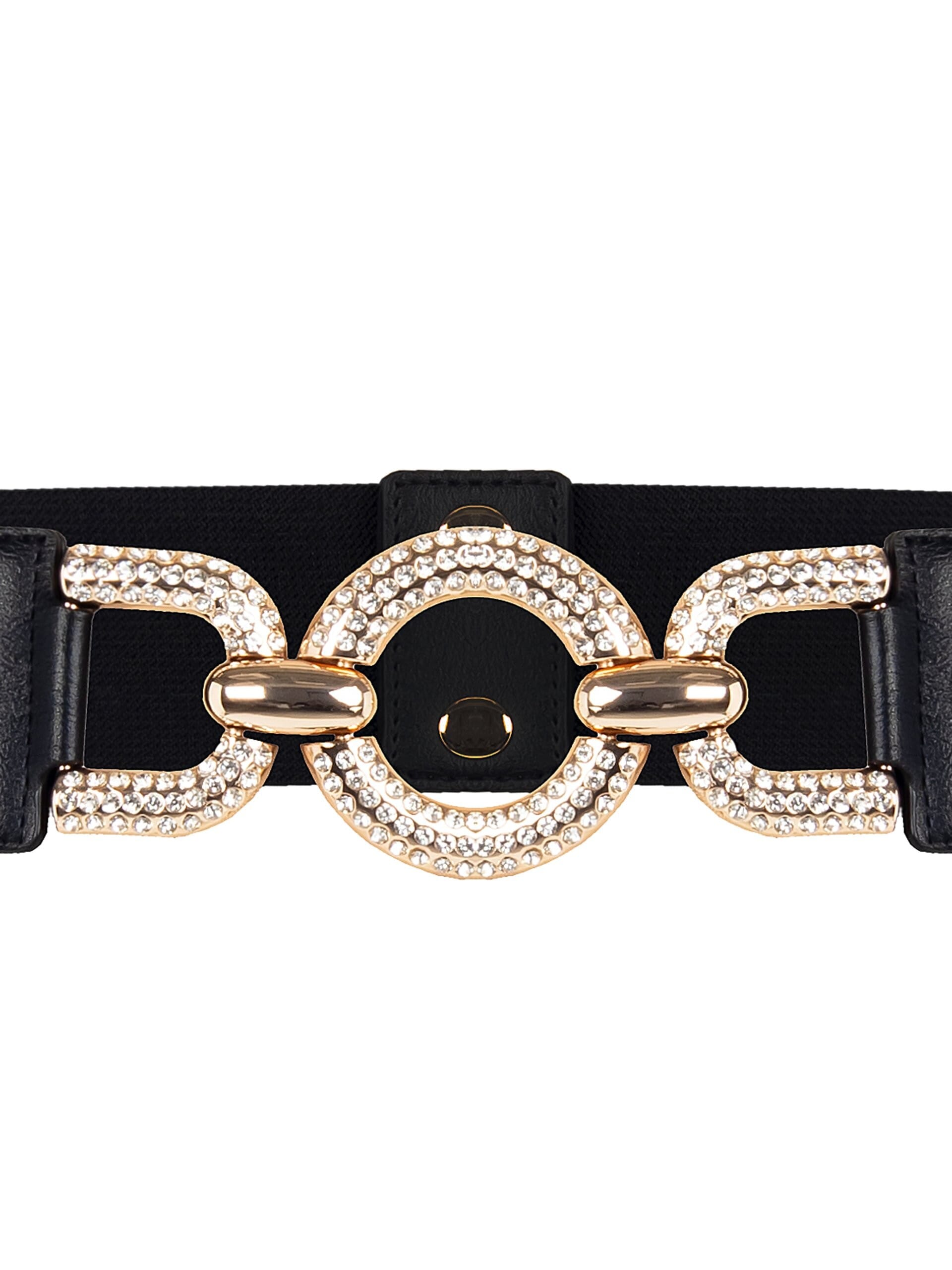 Cintura Elastica Con Fibbia Gioiello Ricoperta Di Strass Rinascimento