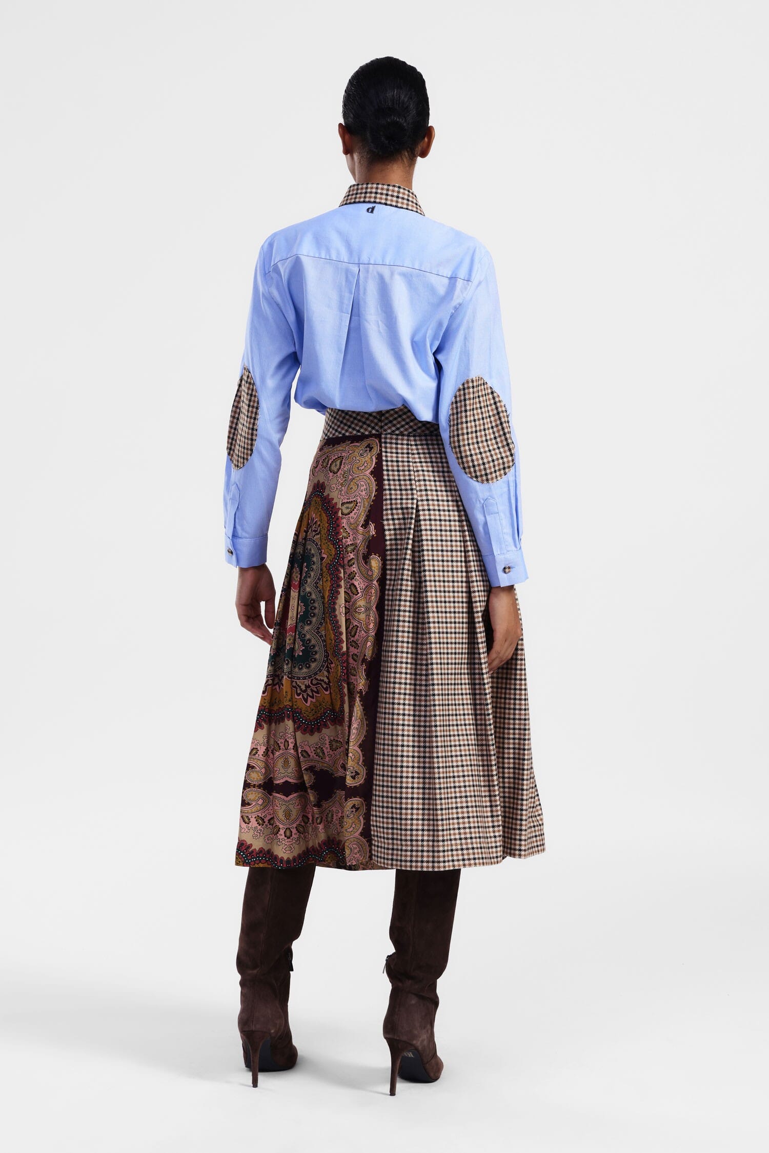 Gonna Media A Blocchi Di Colore Dixie