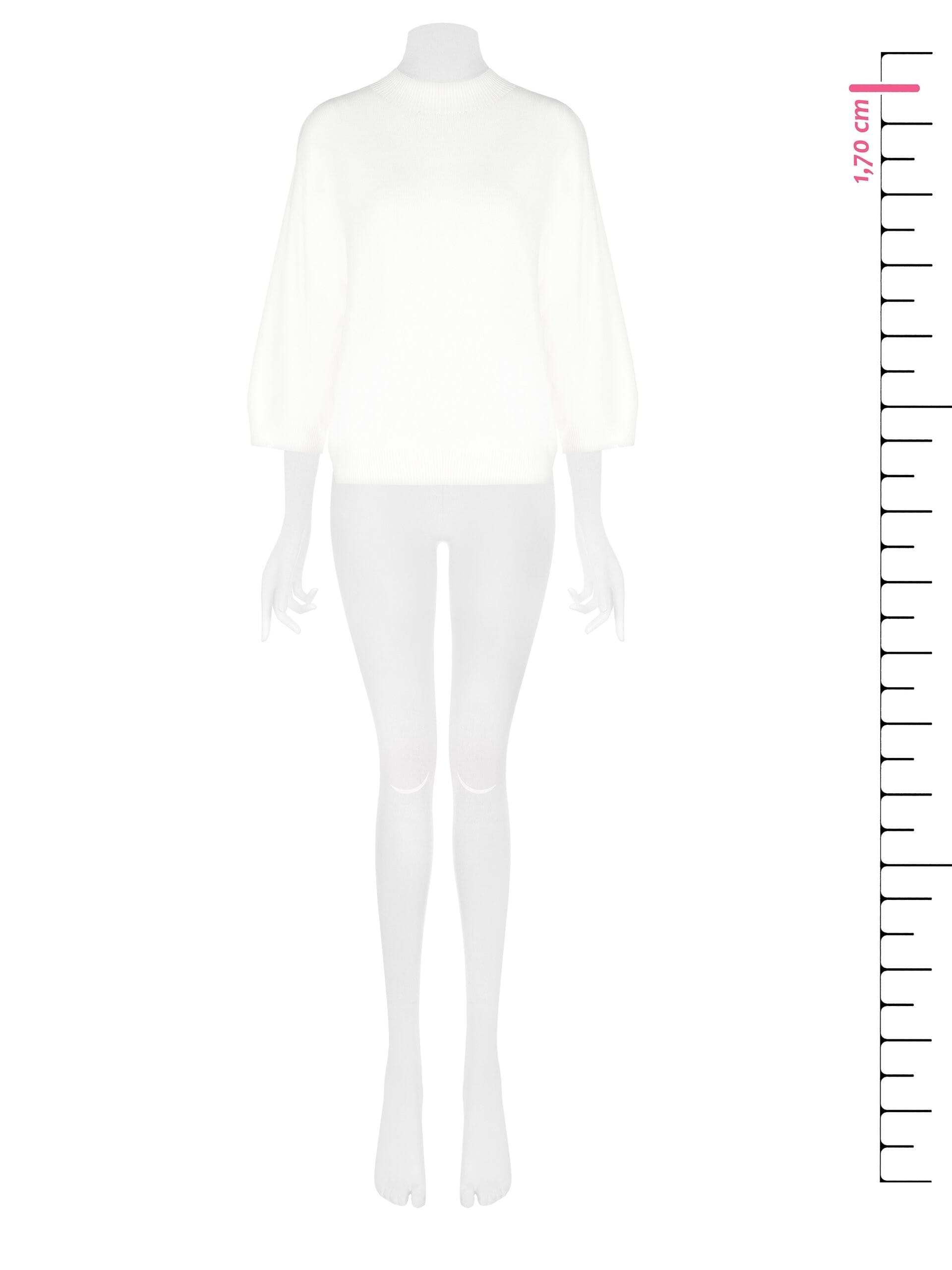 Pull à col roulé large et manches 3/4 Rinascimento