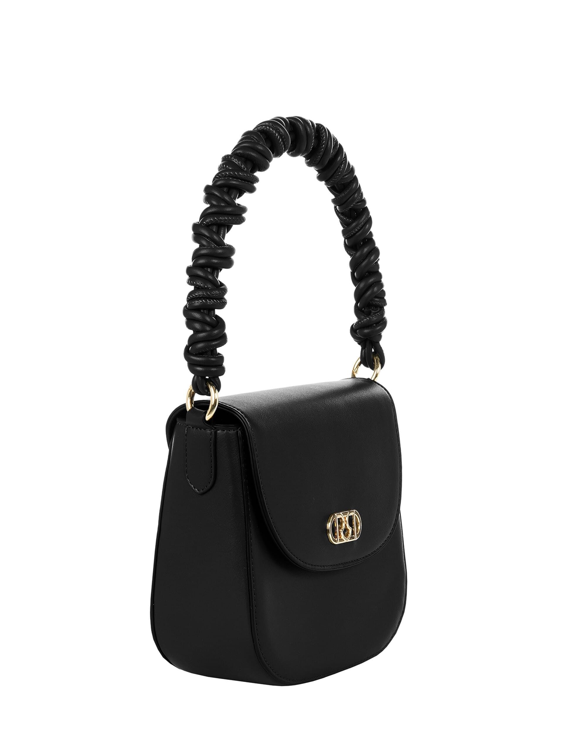 Borsa A Mano In Similpelle Con Manico Intrecciato E Tracolla Removibile Rinascimento