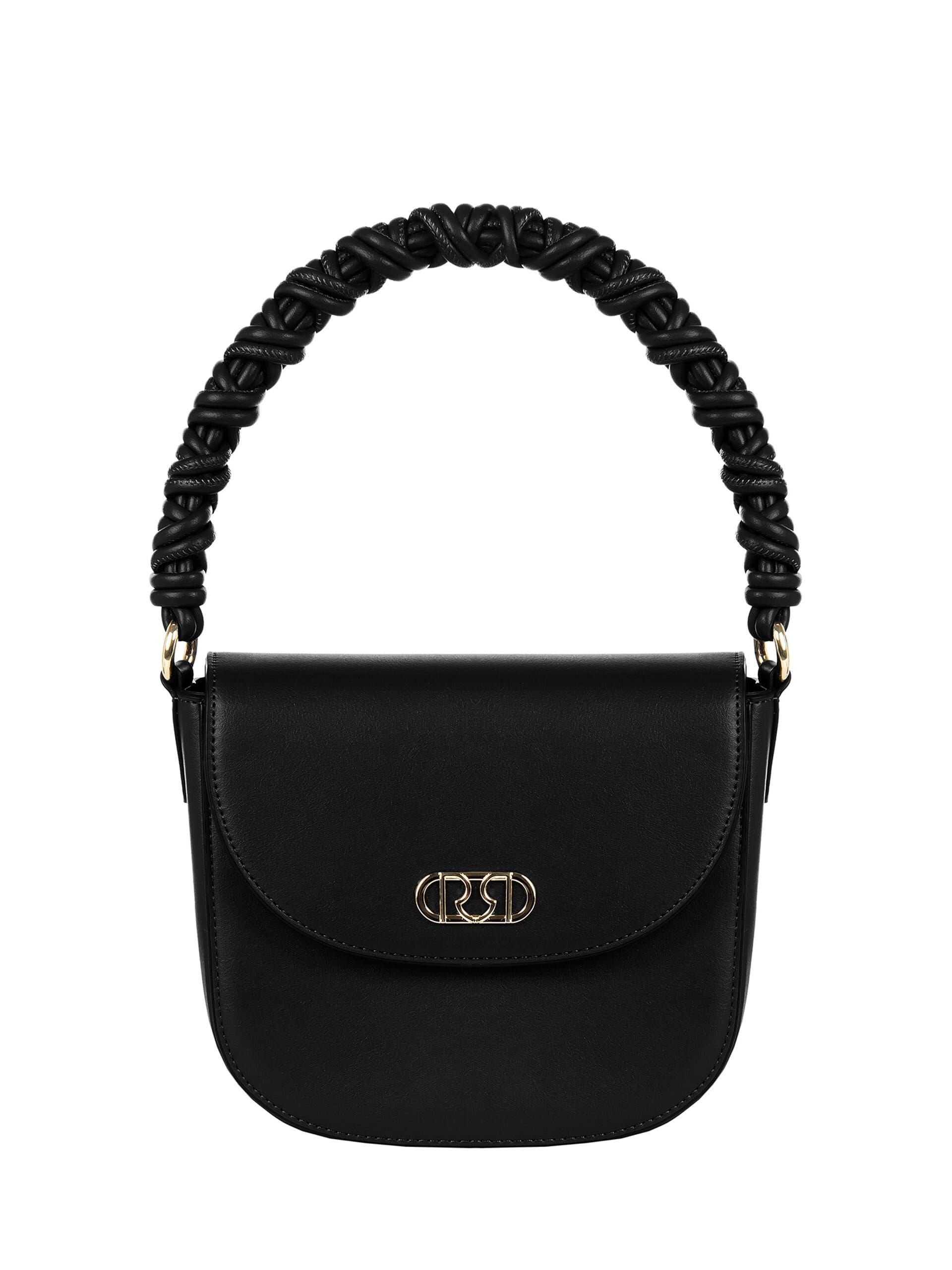 Borsa A Mano In Similpelle Con Manico Intrecciato E Tracolla Removibile Rinascimento