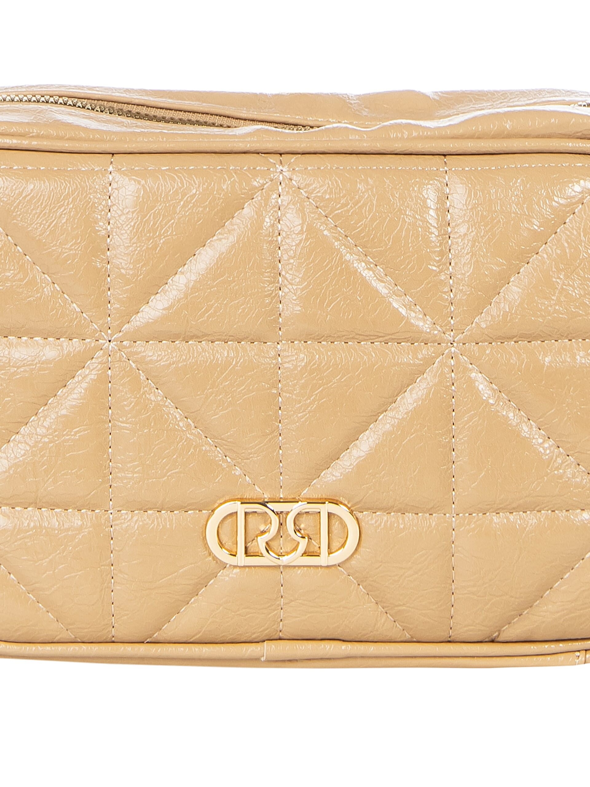 Borsa Crossbody In Similpelle Craquelé Trapuntata Con Borsellino Rinascimento