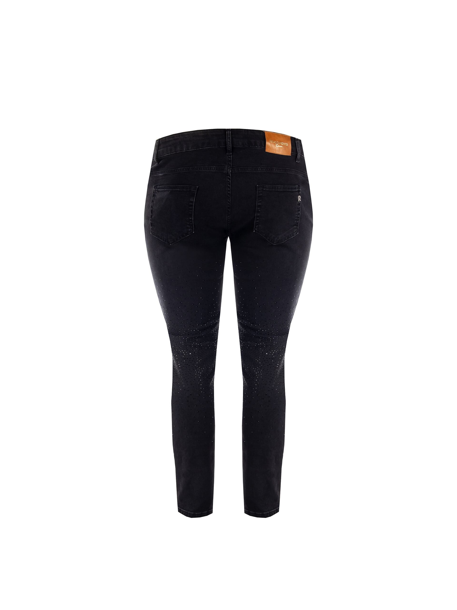 Jeans Slim Ricoperti Di Strass Tono Su Tono Rinascimento Curvy